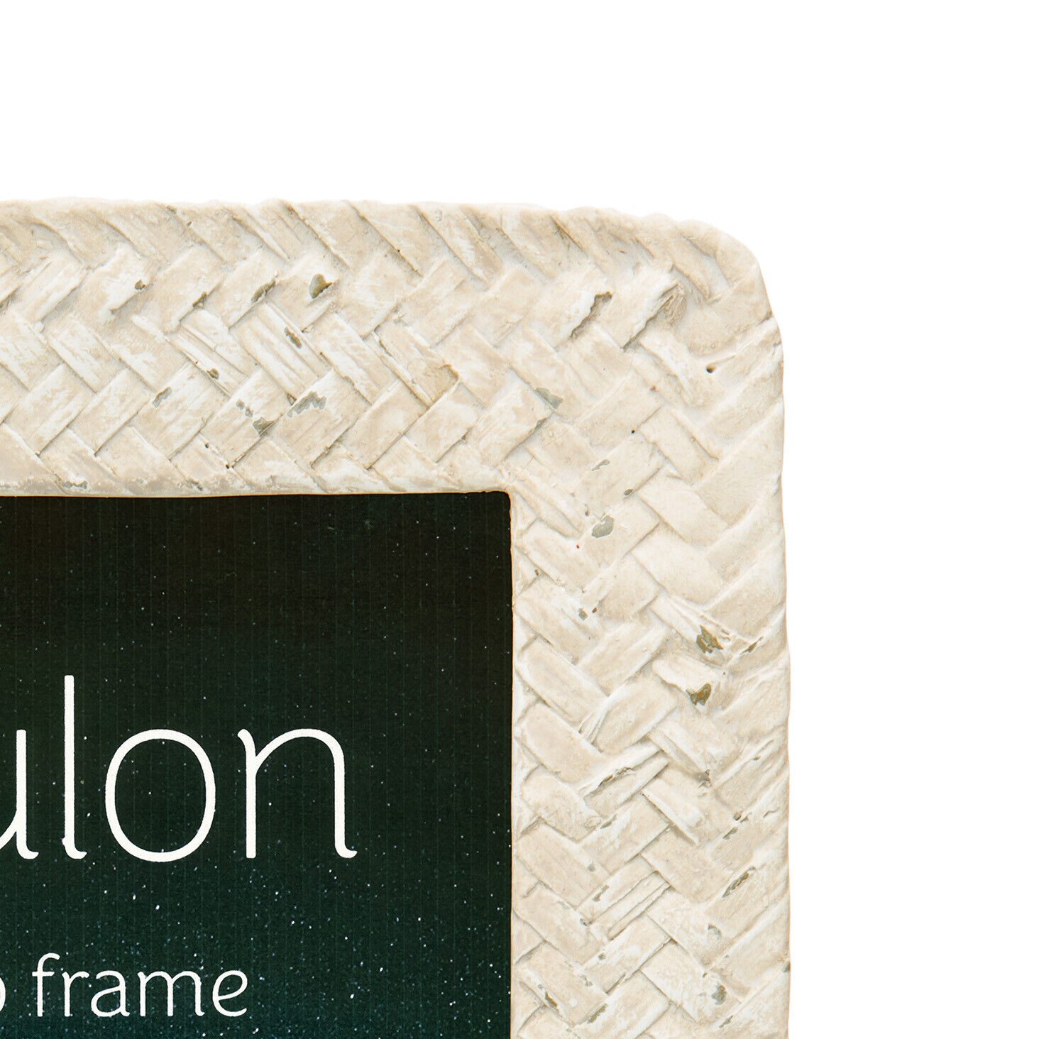 Kusso Toulon Grey Distressed Woven Effect Photo Frame Freestanding Sizes 6x4" - - Picture 7 of 8