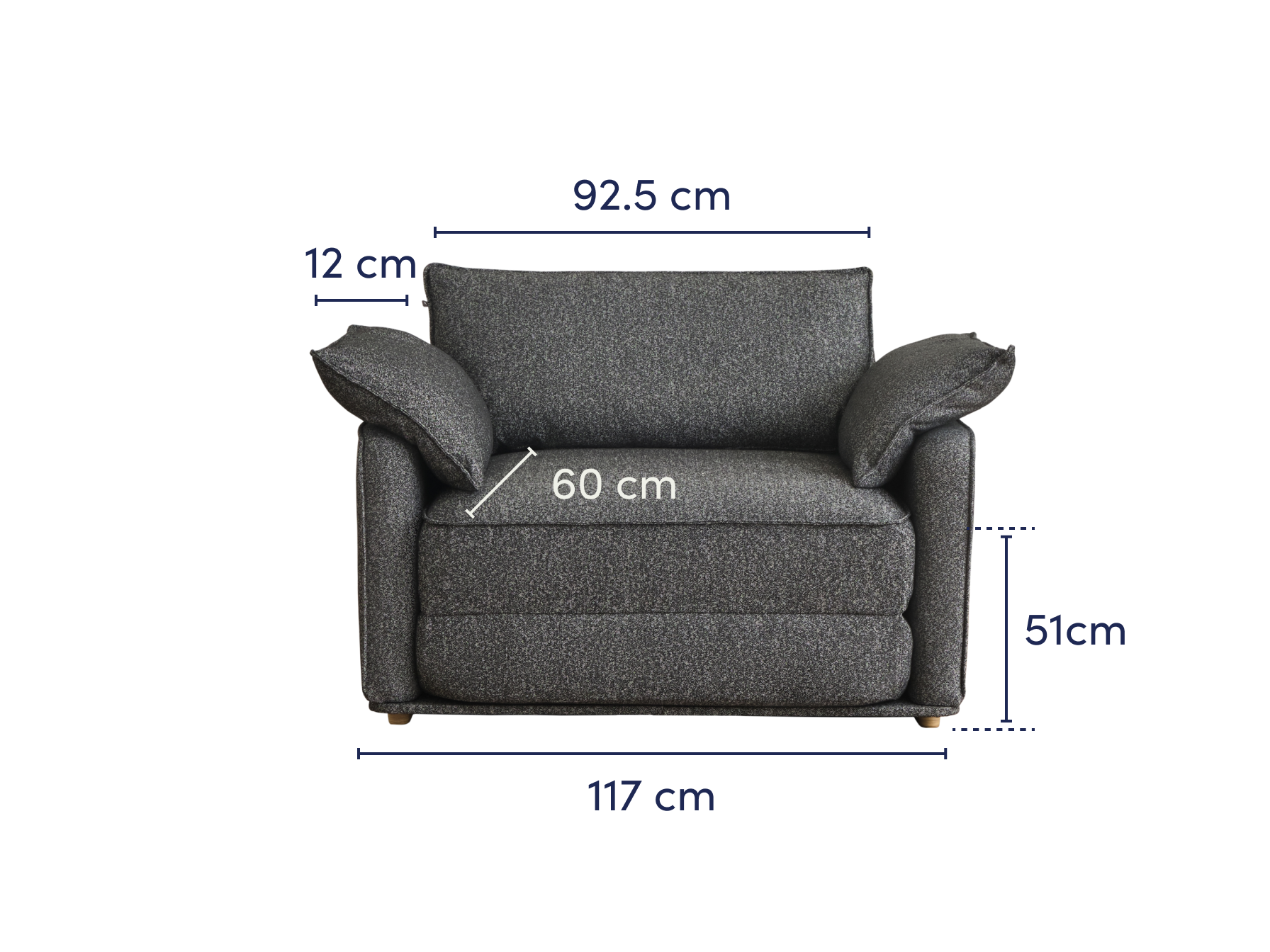 Koala Cushy 1.5/2.5/3 Seater Single/Double/Queen Sofa Bed Lounge Coach