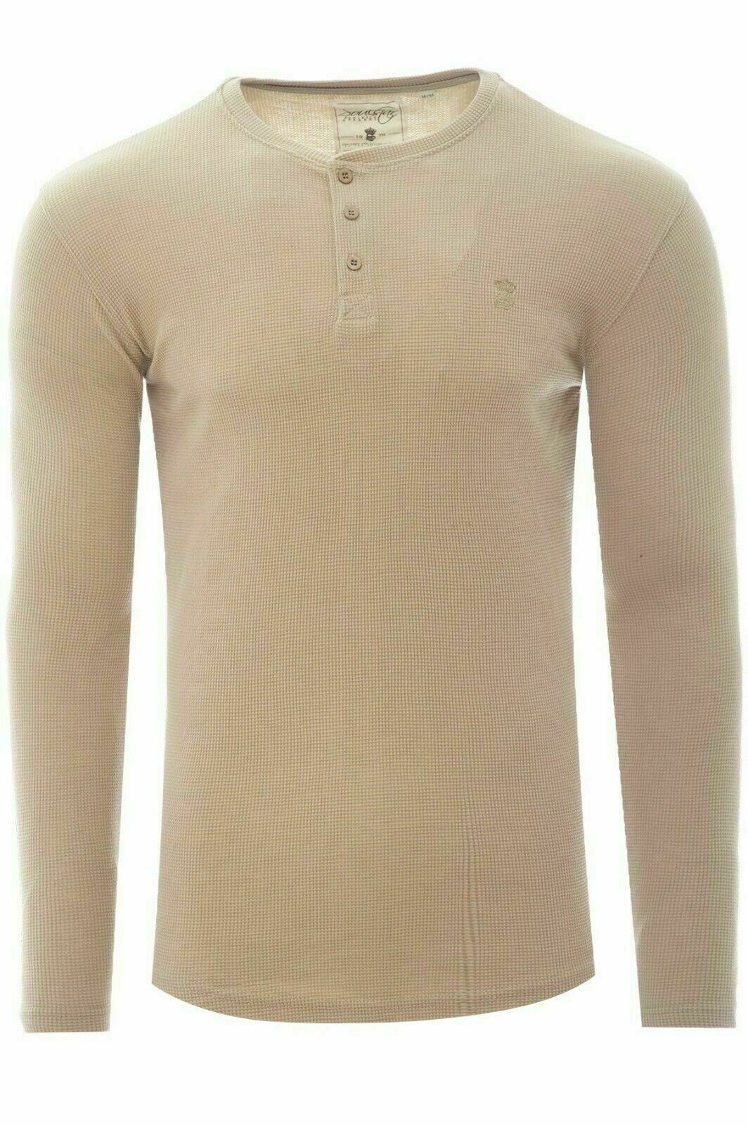 Mens Long Sleeve Grandad TShirt Casual Shirt Cotton Rich Base Layer Raglan Top eBay