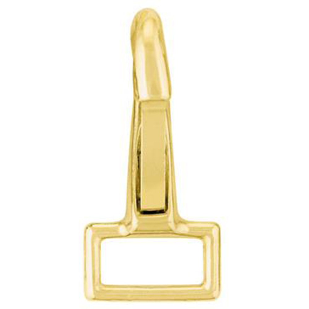4 Pc 3/4 In X 2-1/2 Horse Saddle Solid Brass Spring Snap/Straight