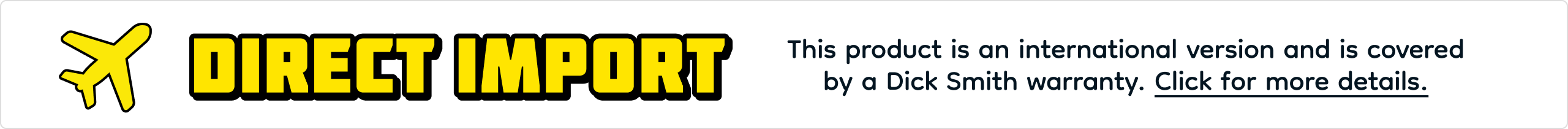 Dick Smith Direct Import Banner
