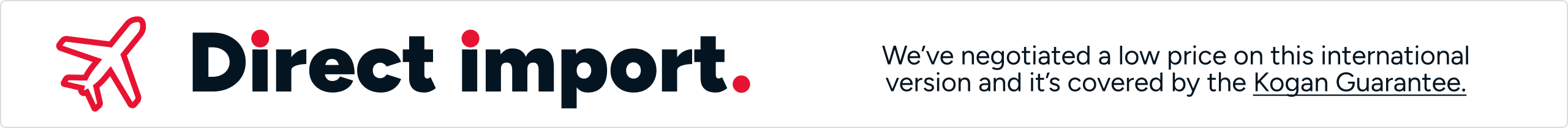 Kogan Direct Import Banner
