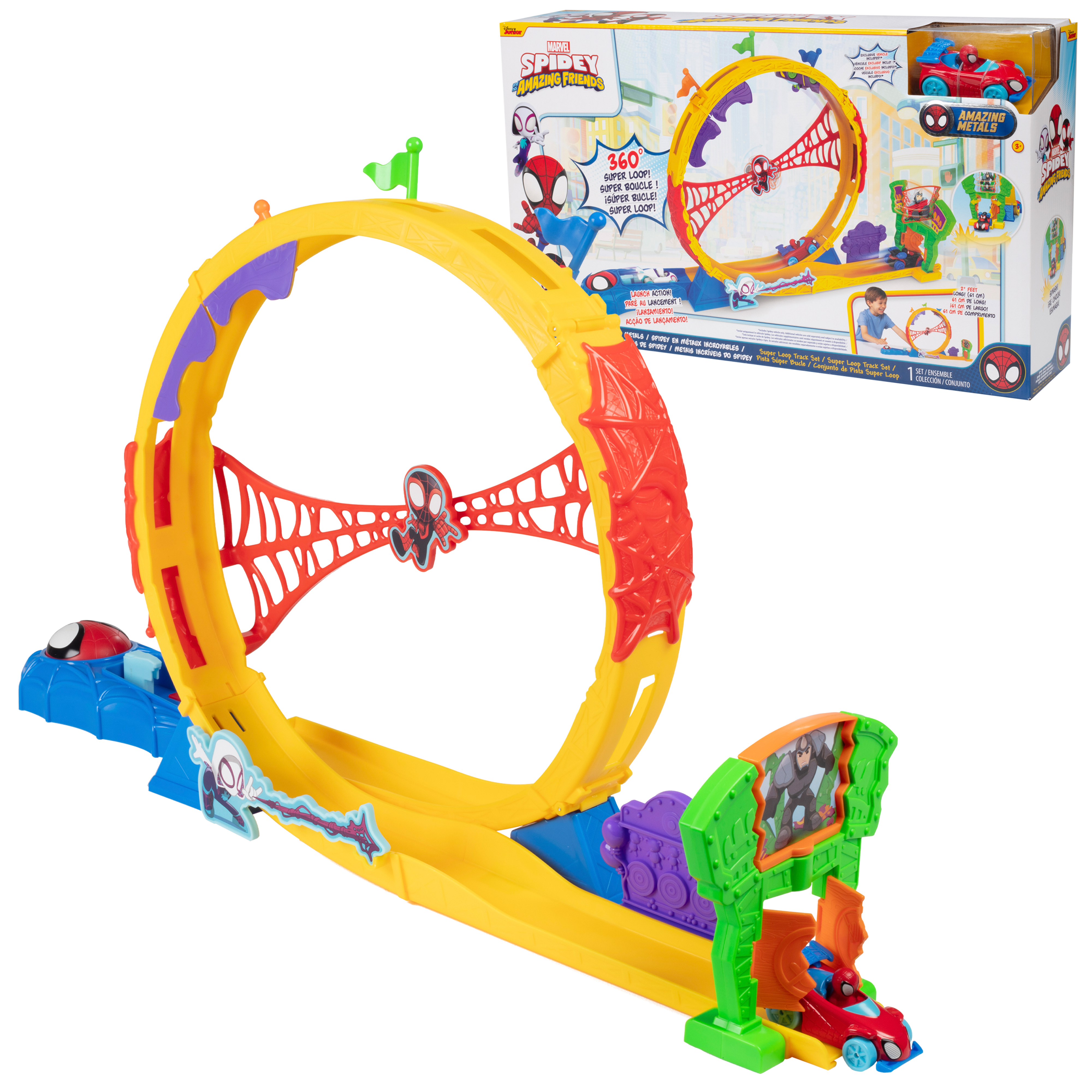 Marvel Spidey and His Amazing Friends - Amazing Super Loop Track w Vehicle Set