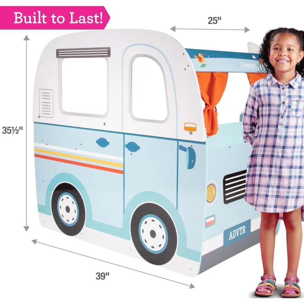 Camping Asweets Mini Camper Playhouse Wooden Play Camper Van Toy