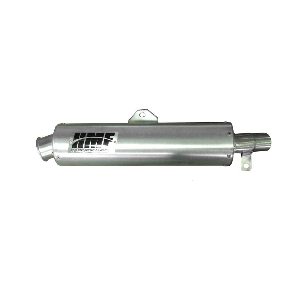 HMF Slip On Exhaust for Kawasaki KFX 450R (08-14) Brushed w/Turn