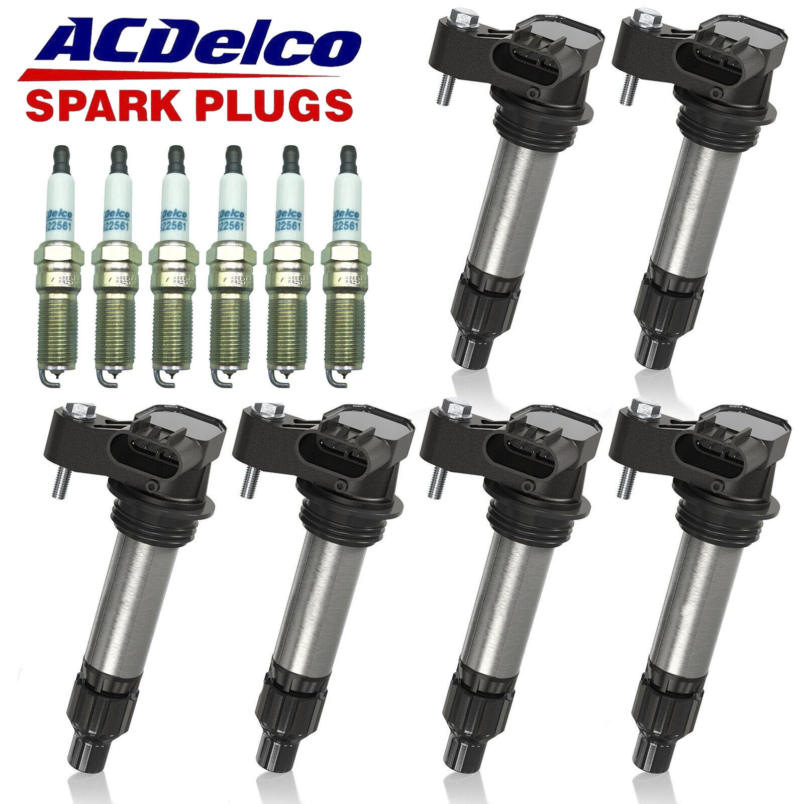 6x ACDelco Iridium Spark Plugs & 6x MK Ignition Coils For