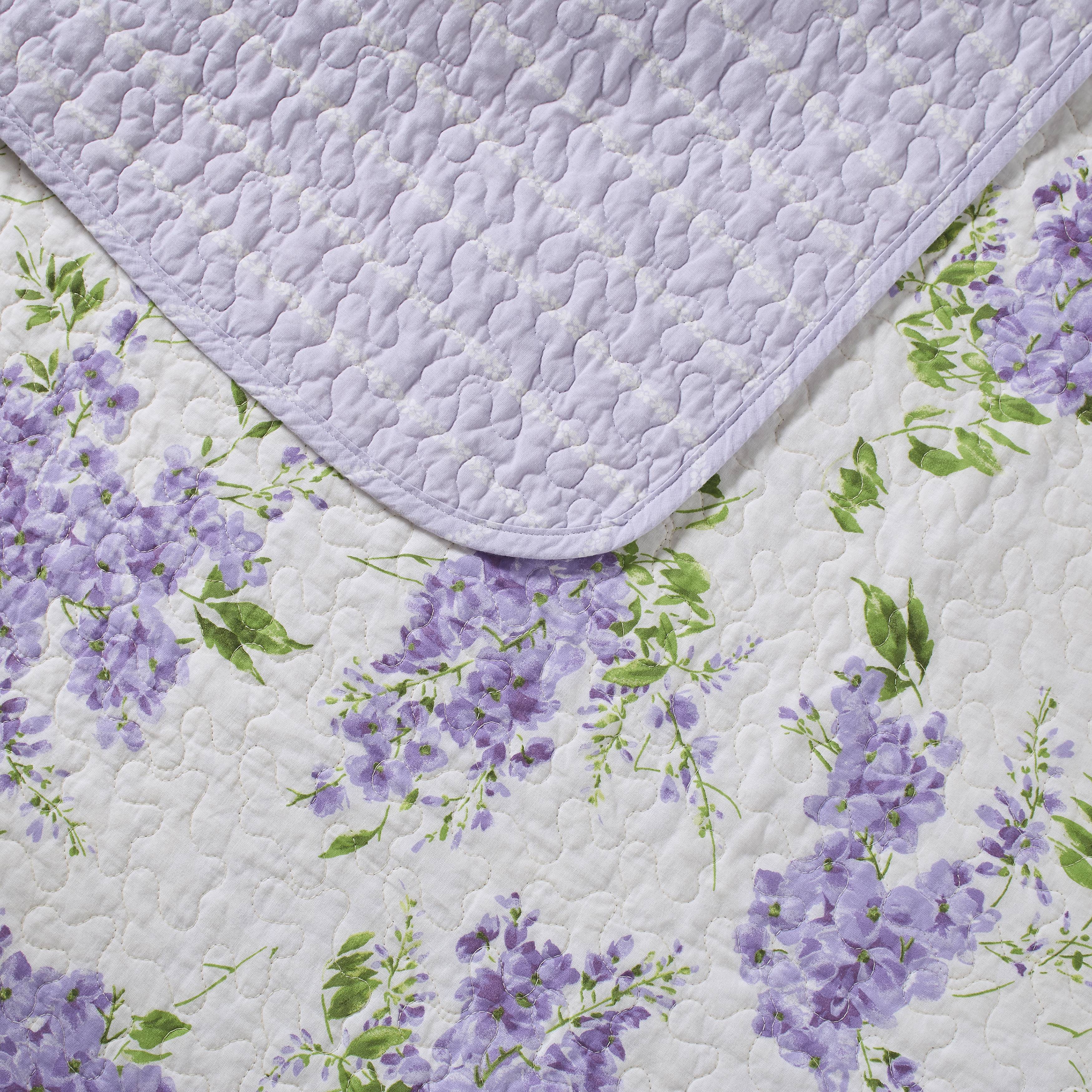 Laura Ashley Keighley Quilt Set 3PC 100% Cotton Reversible Natural Breathable - Picture 13 of 37