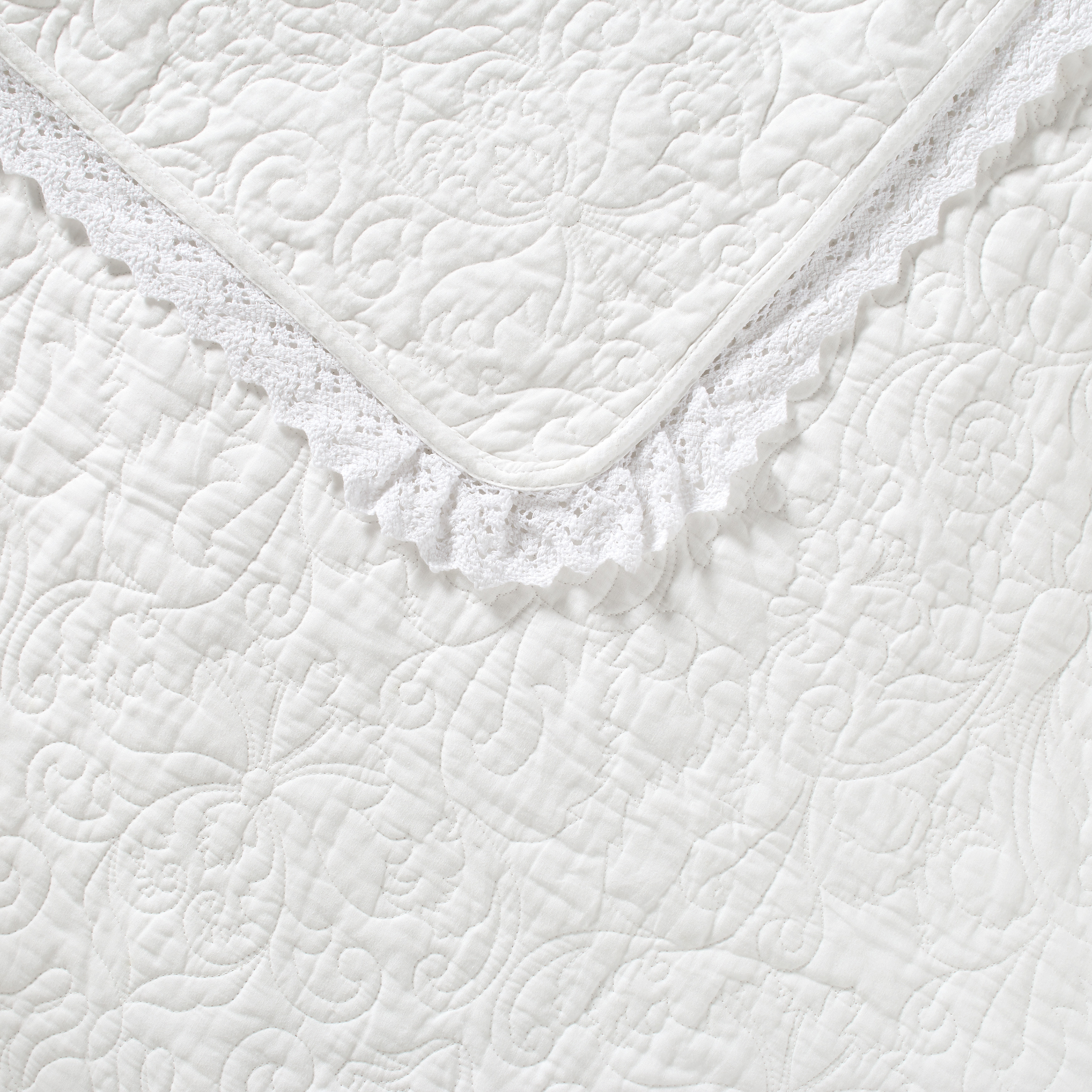 Juego de edredones de ganchillo con reliquia Laura Ashley 3 piezas 100 % algodón reversible natural suave - Imagen 13 de 37