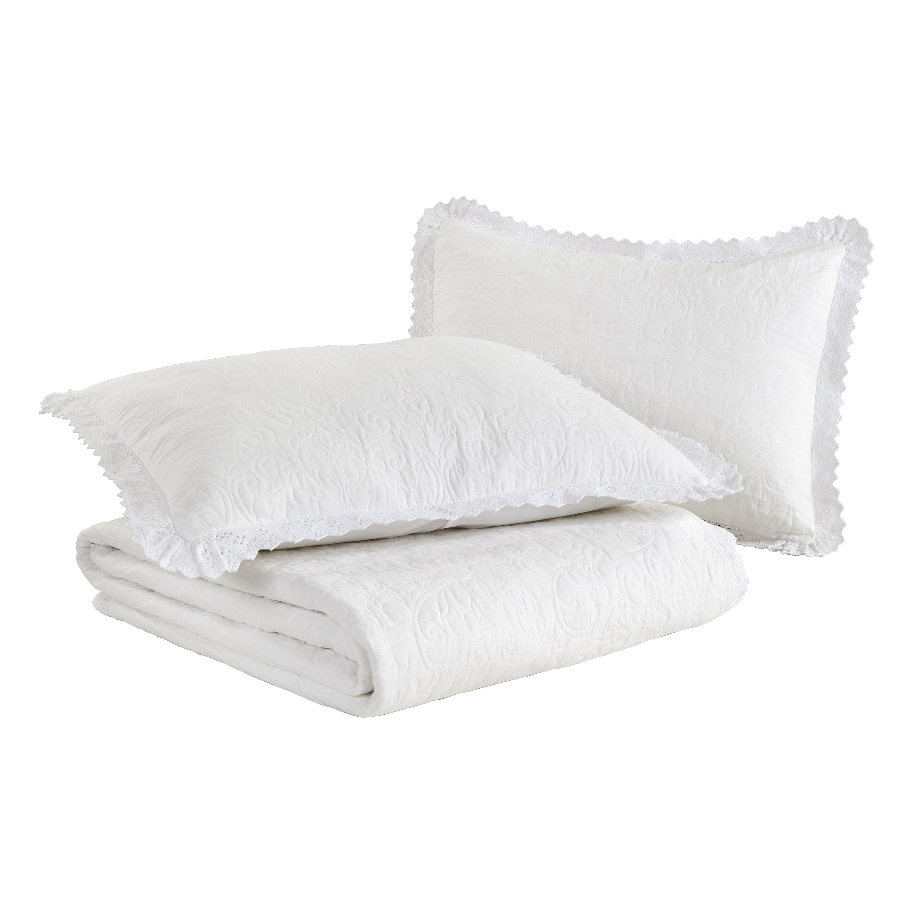 Juego de edredones de ganchillo con reliquia Laura Ashley 3 piezas 100 % algodón reversible natural suave - Imagen 17 de 37