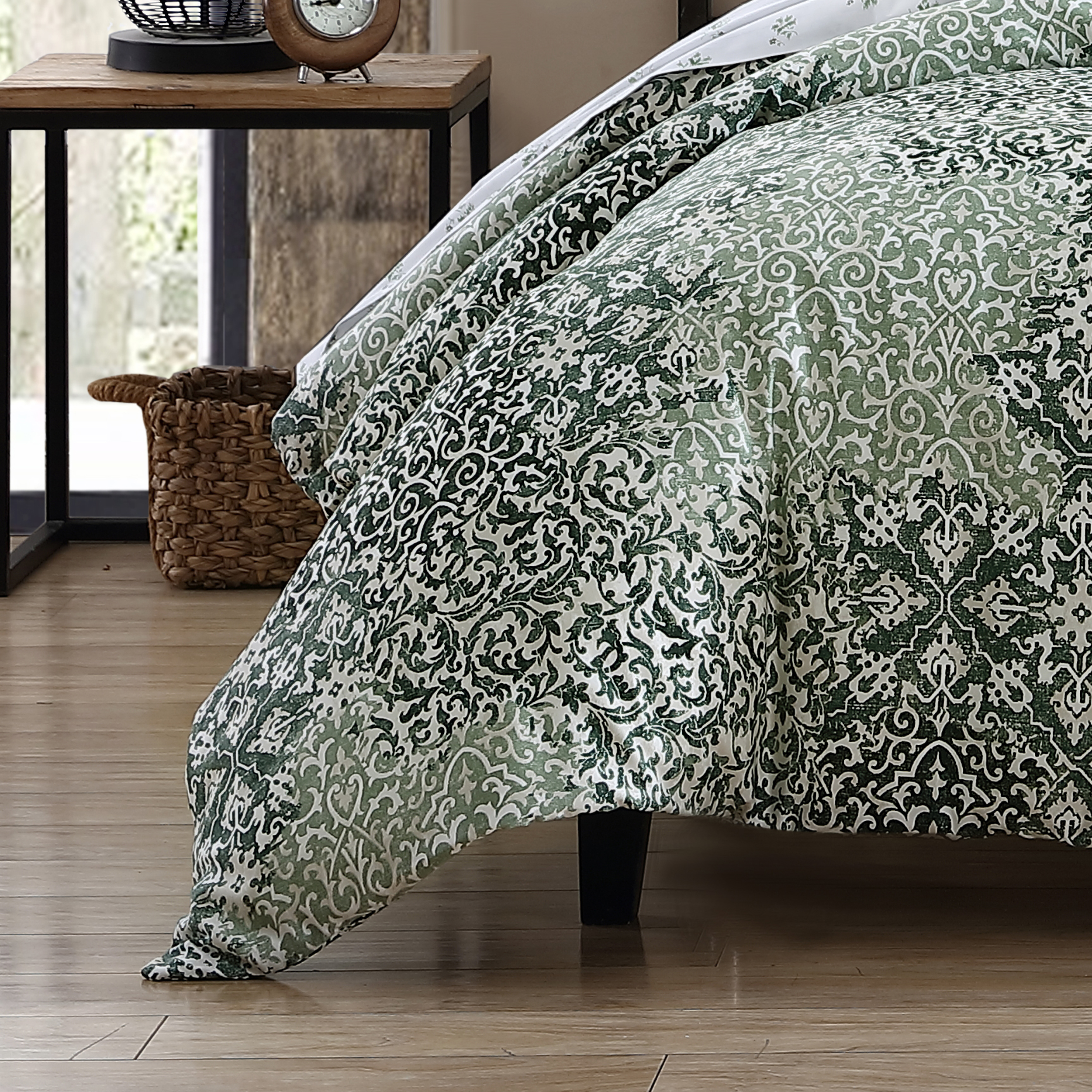 Stone Cottage Abingdon Cotton Green 3 Piece Comforter Set-Full/Queen - Picture 17 of 25