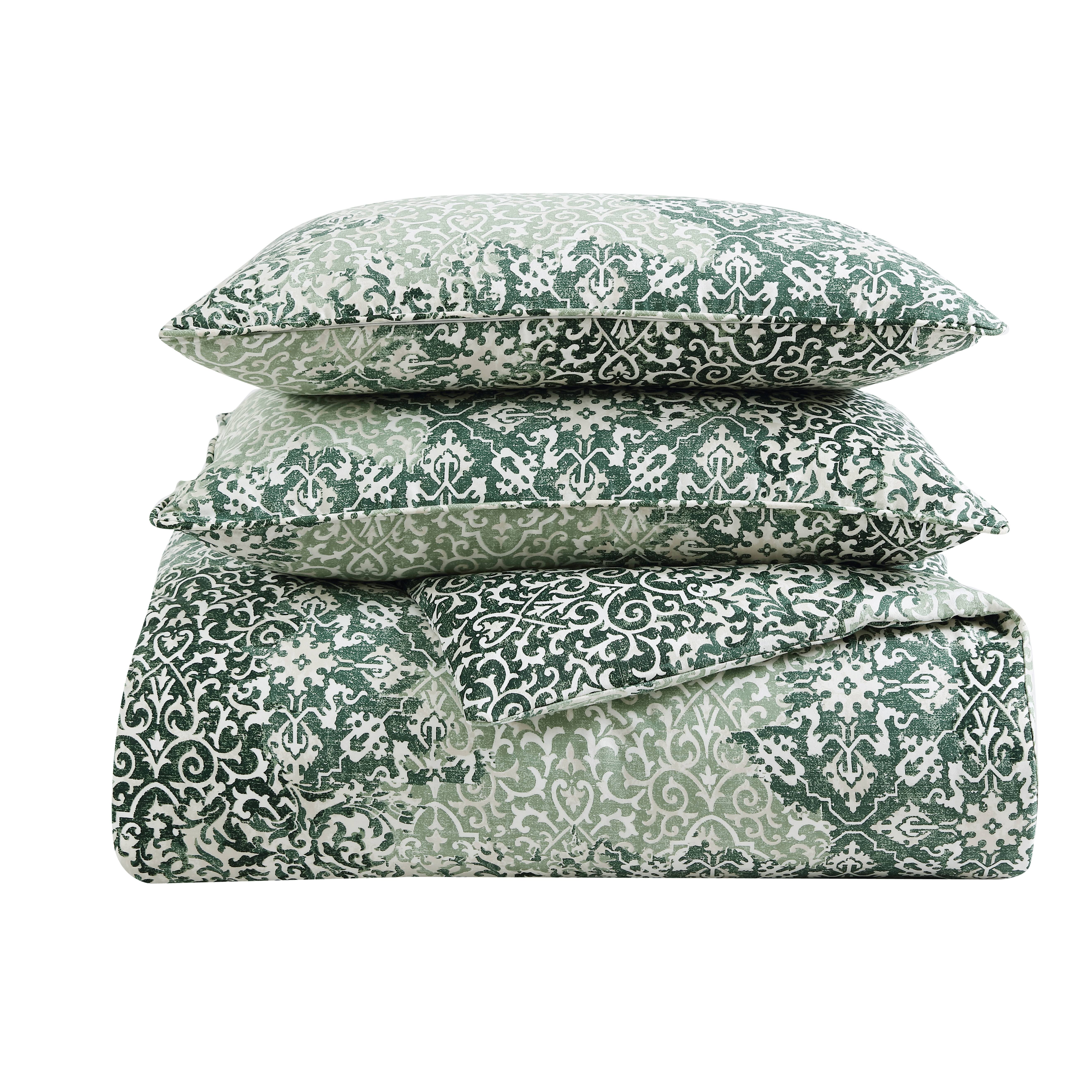Stone Cottage Abingdon Cotton Green 3 Piece Comforter Set-Full/Queen - Picture 23 of 25