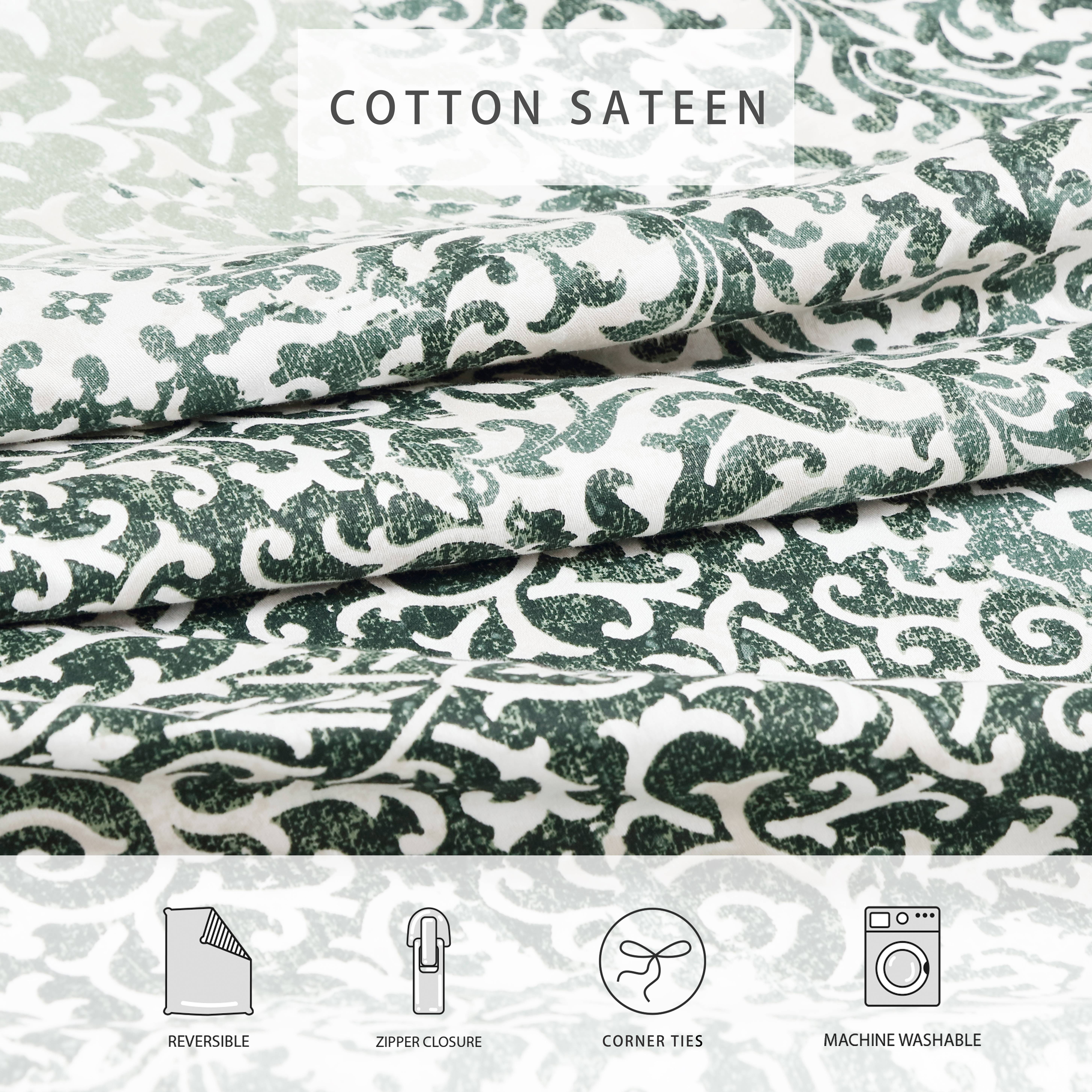 Stone Cottage Abingdon Cotton Green 3 Piece Comforter Set-Full/Queen - Picture 16 of 25