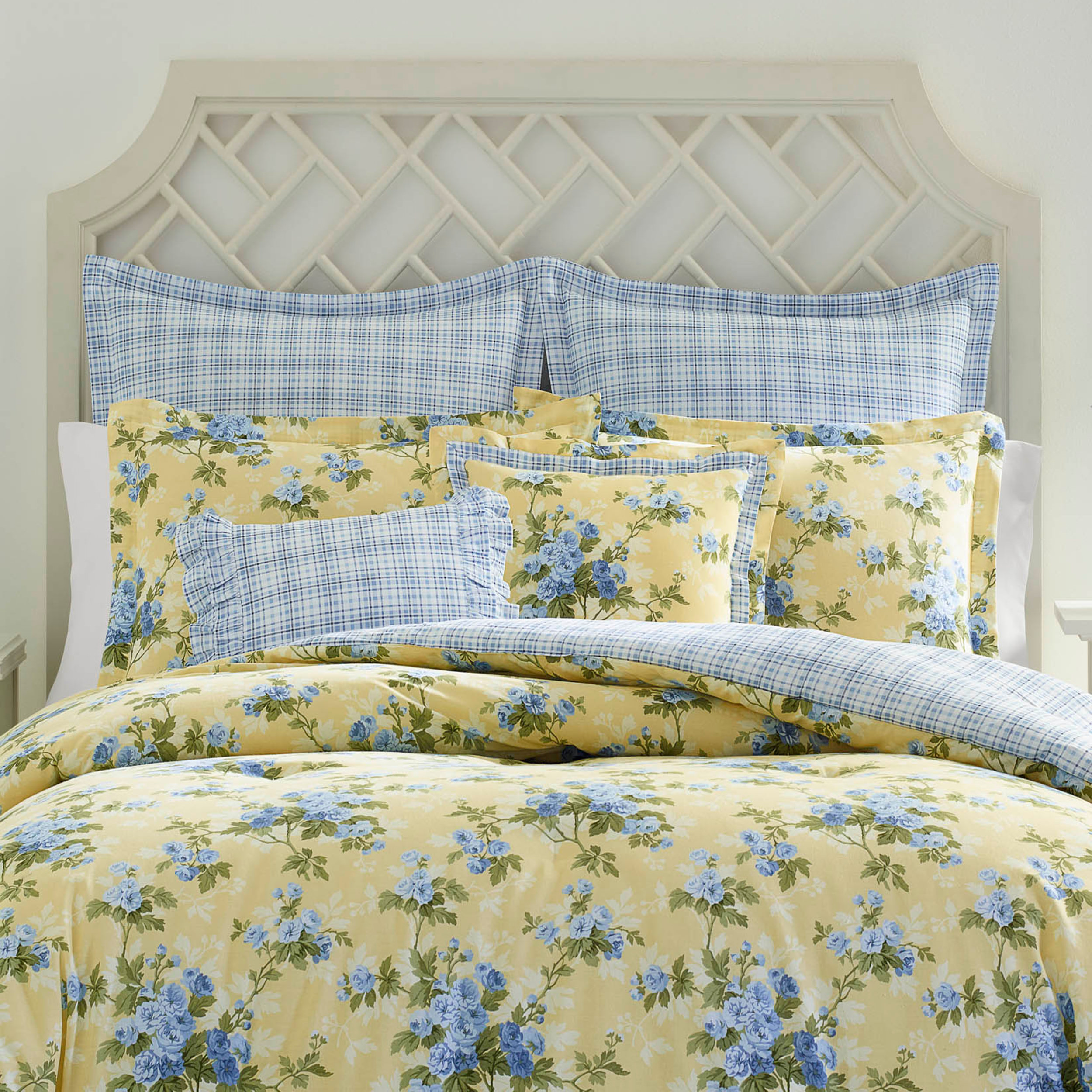 Laura Ashley Cotton Comforter Multi-Piece Sets (Cassidy- Yellow