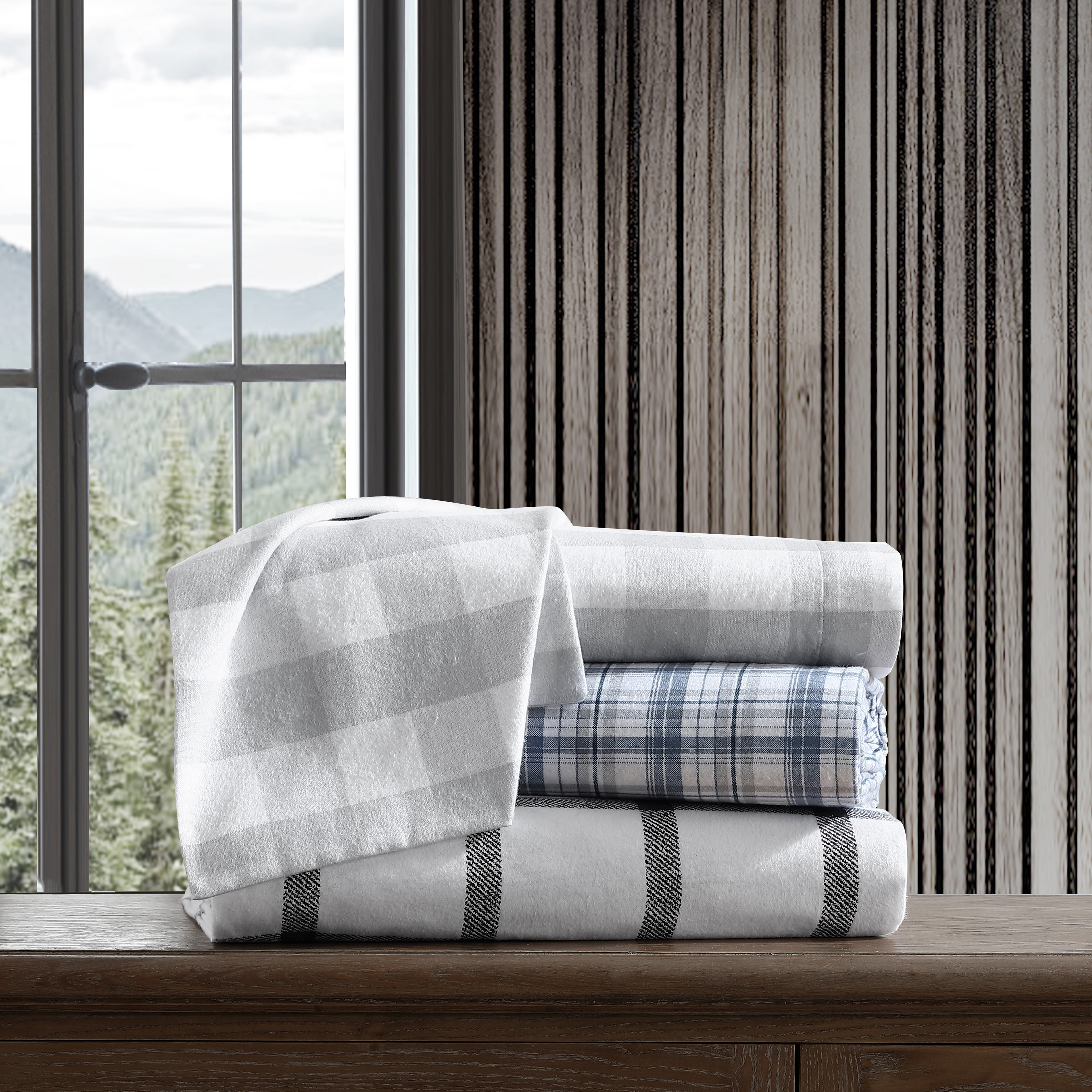 Eddie Bauer Sheet Set 4PC (3pc in Twin Size) Flannel Deep Pockets Crisp - Picture 96 of 201