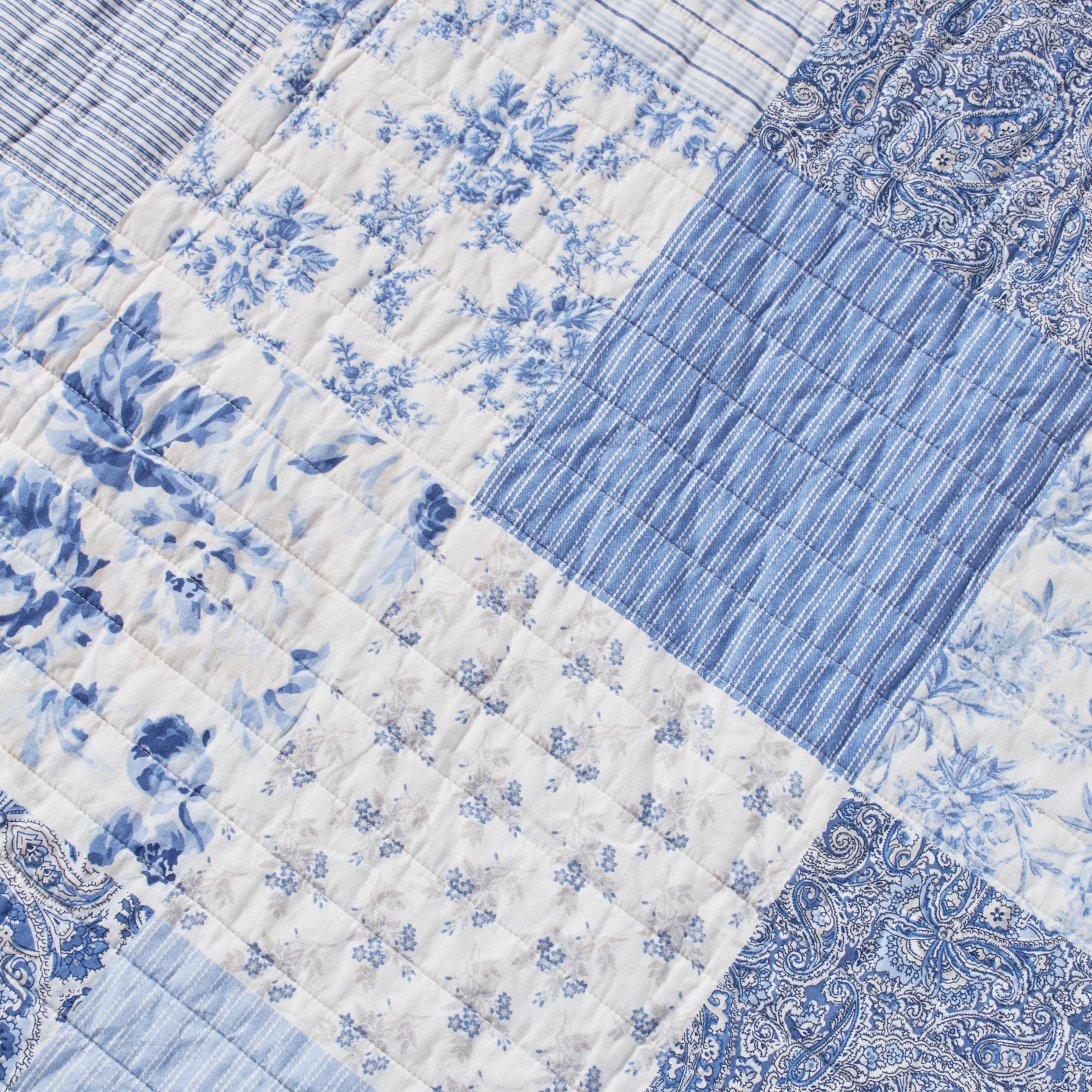 Juego de edredón Laura Ashley Paisley Patchwork 3 piezas 100 % algodón natural suave transpirable - Imagen 12 de 19