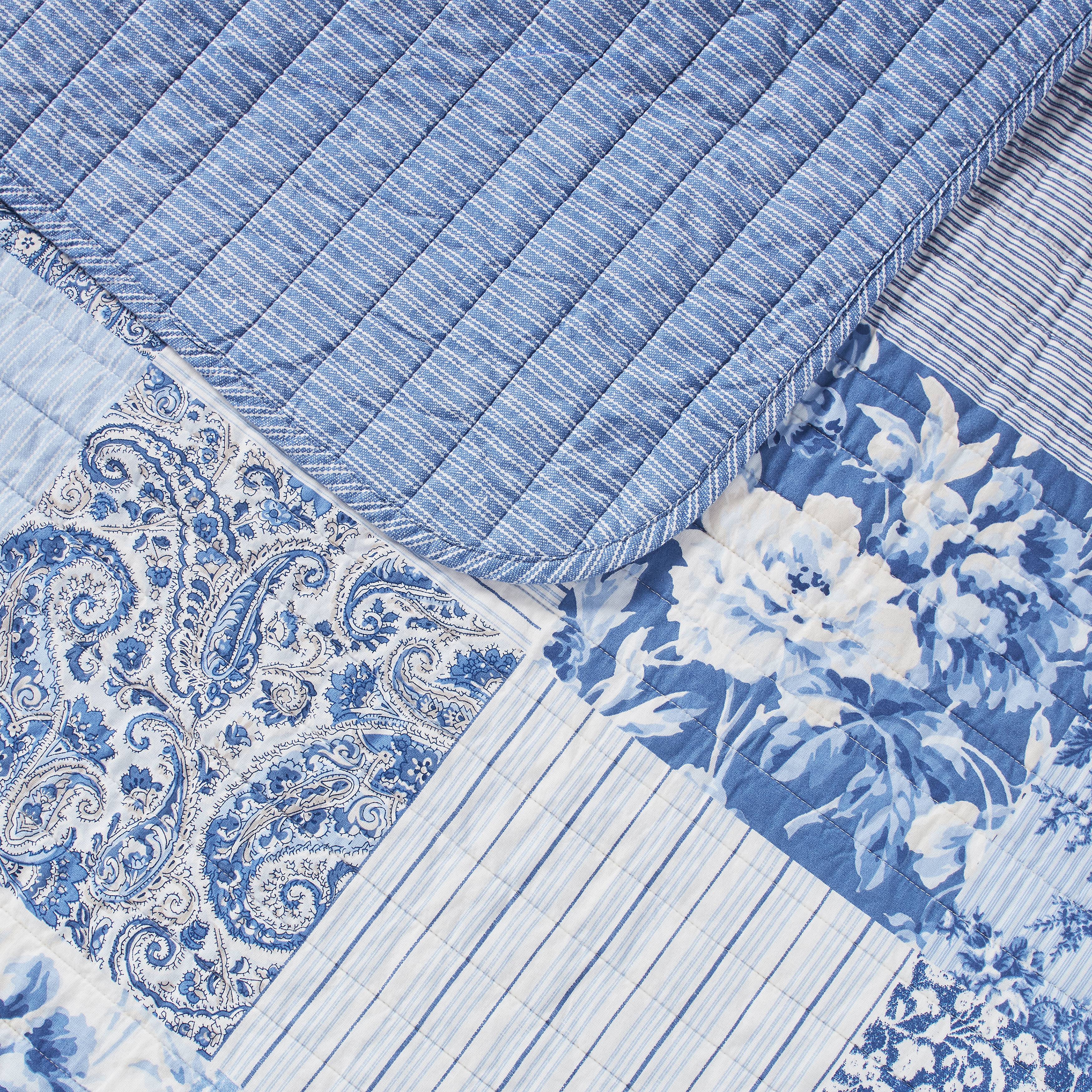 Juego de edredón Laura Ashley Paisley Patchwork 3 piezas 100 % algodón natural suave transpirable - Imagen 13 de 19
