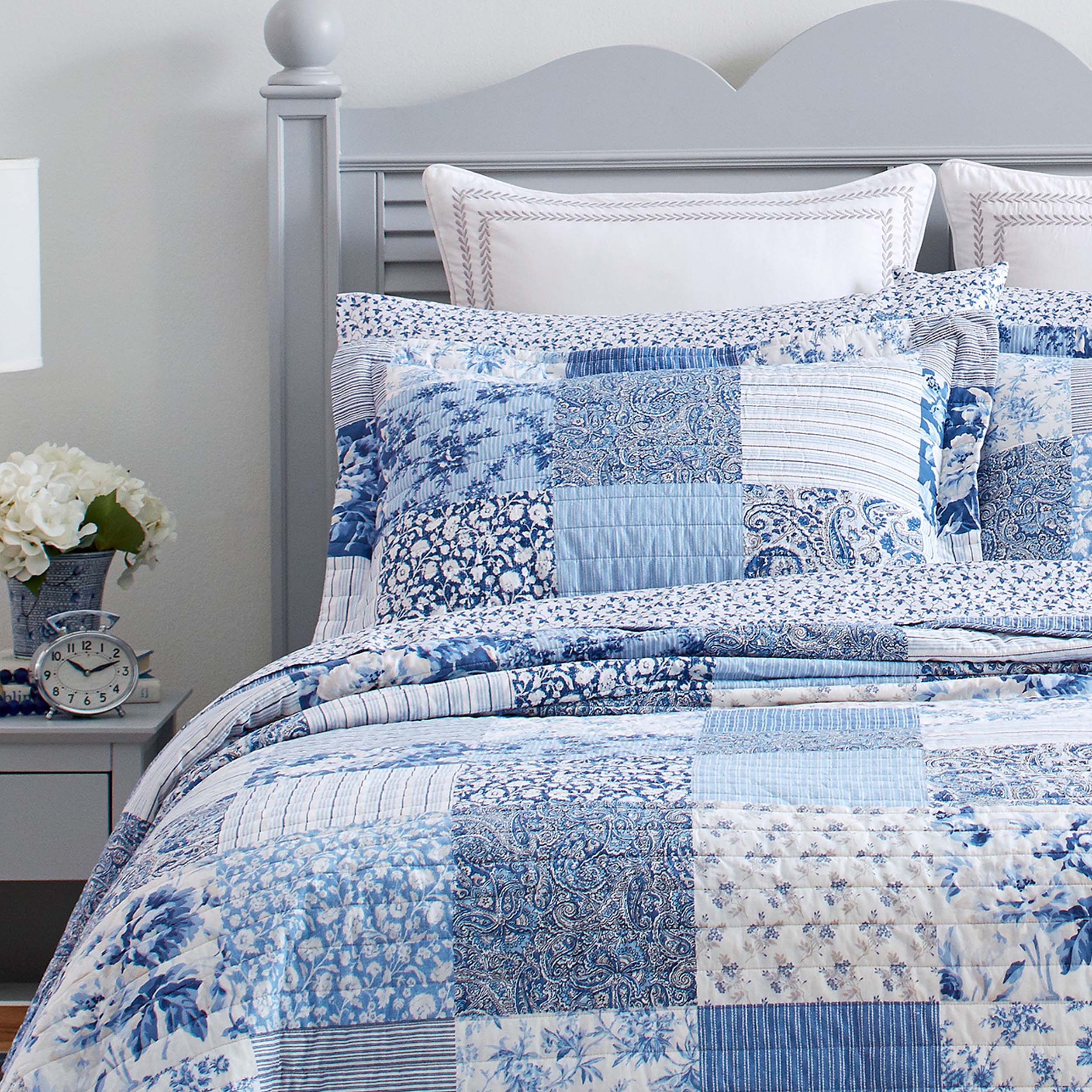 Juego de edredón Laura Ashley Paisley Patchwork 3 piezas 100 % algodón natural suave transpirable - Imagen 14 de 19