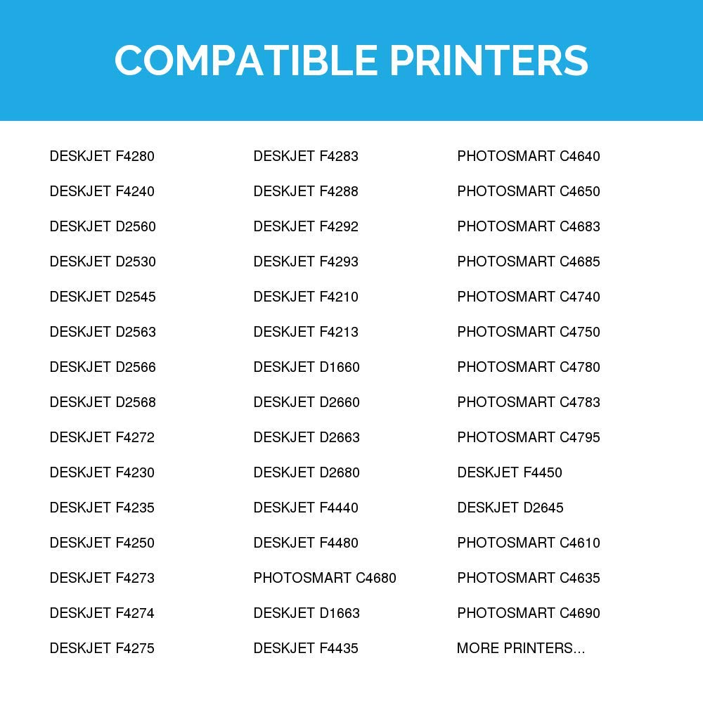2PK DI Black Ink Cartridge Replacement for HP60 Photosmart c4700 c4780 c4680 - 第 7/7 張圖片