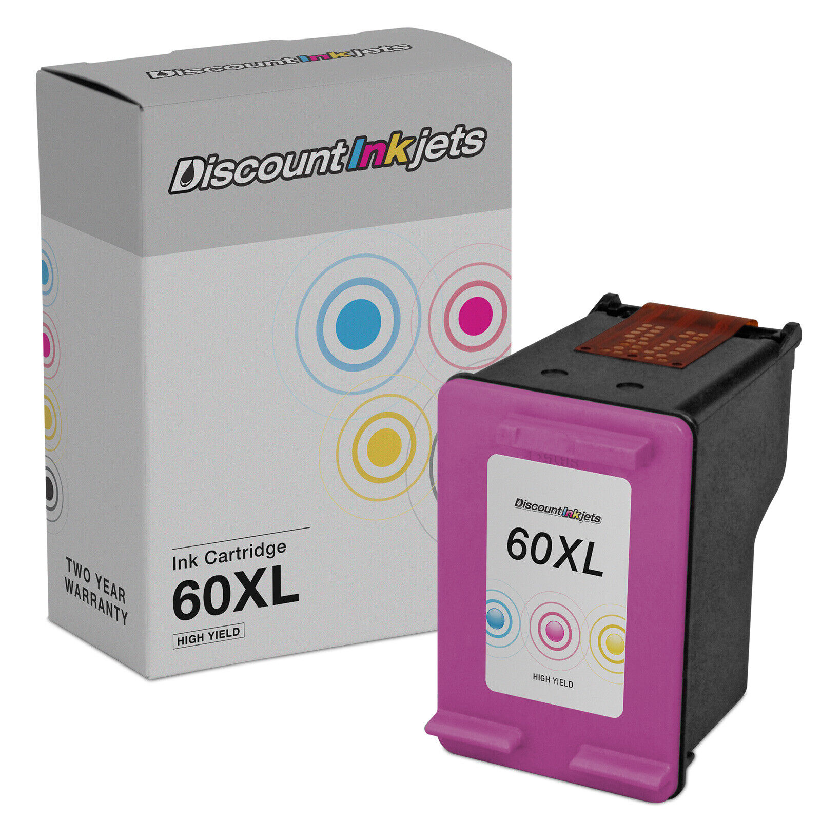 DI TriColor Ink Cartridge for HP 60XL use in HP Deskjet F4280 D1660 F4480 - Afbeelding 1 van 7