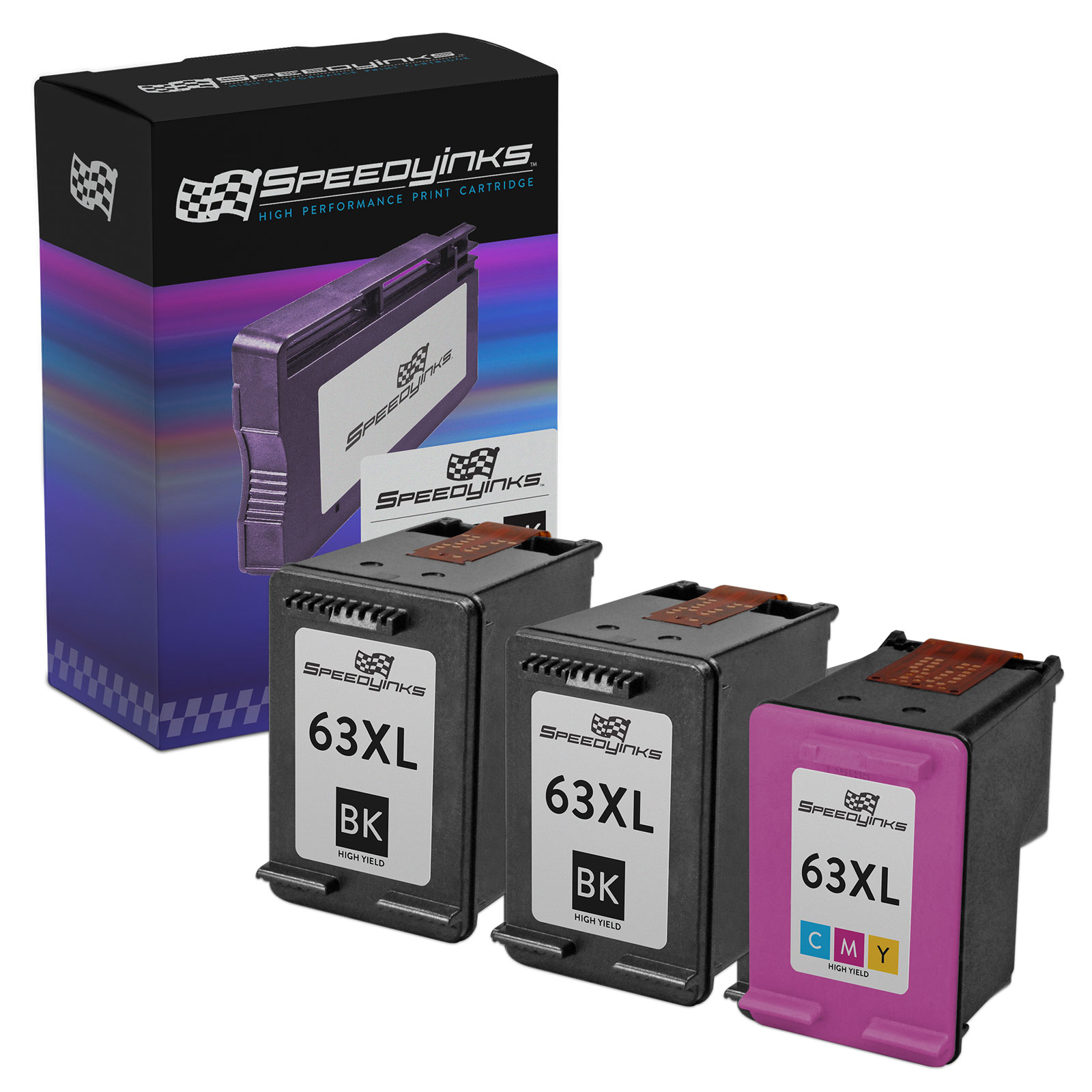 3PK Reman Tusz wymienny do HP 63XL HP F6U64AN F6U63AN 2 HY Czarny 1 HY Kolor - Zdjęcie 1 z 5