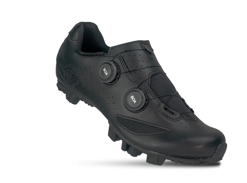 Lake MX190-X Wide Men's Mountain Bike Shoes, Black - Size Options