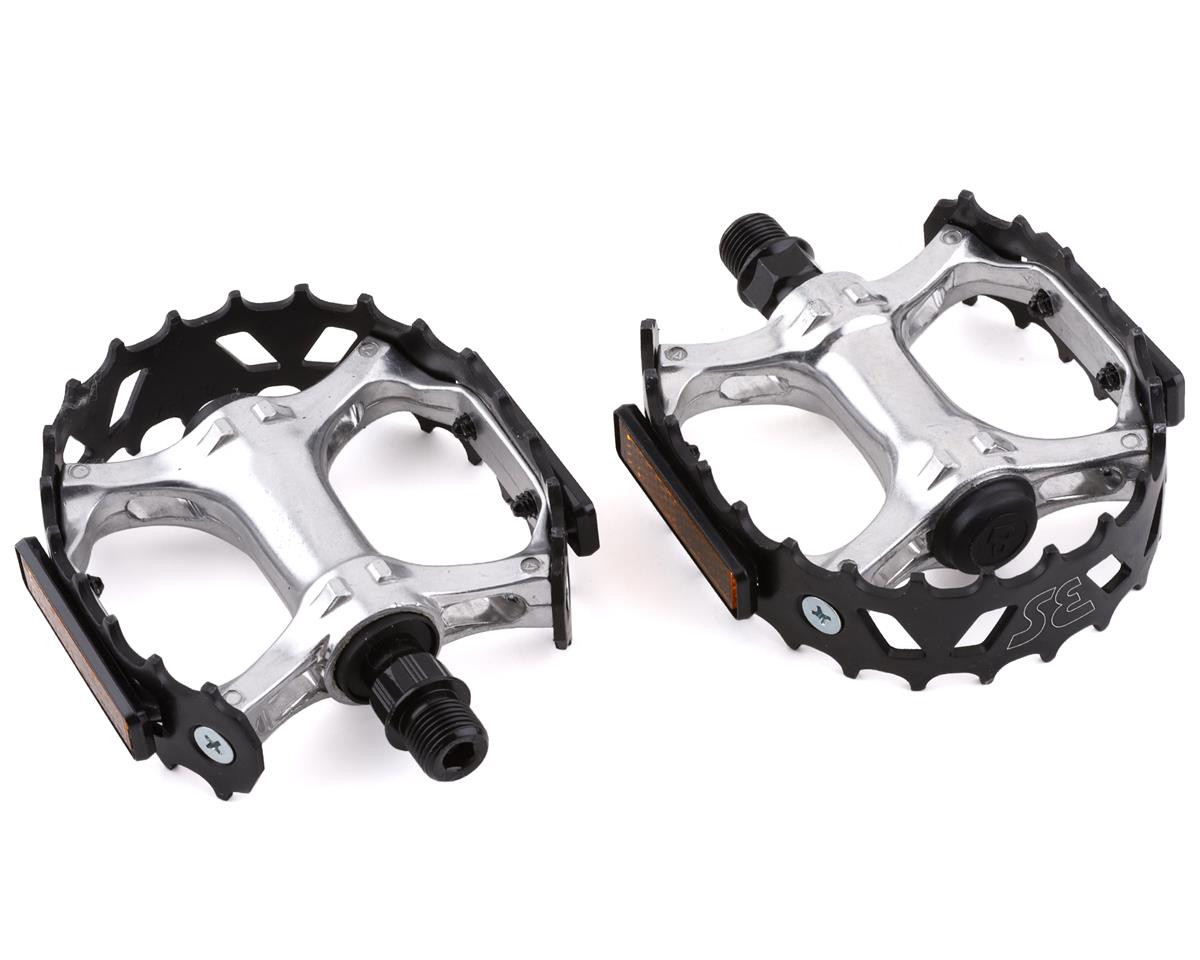 SE Bikes Bear Trap Pedals &ndash; 9/16" Black/Silver