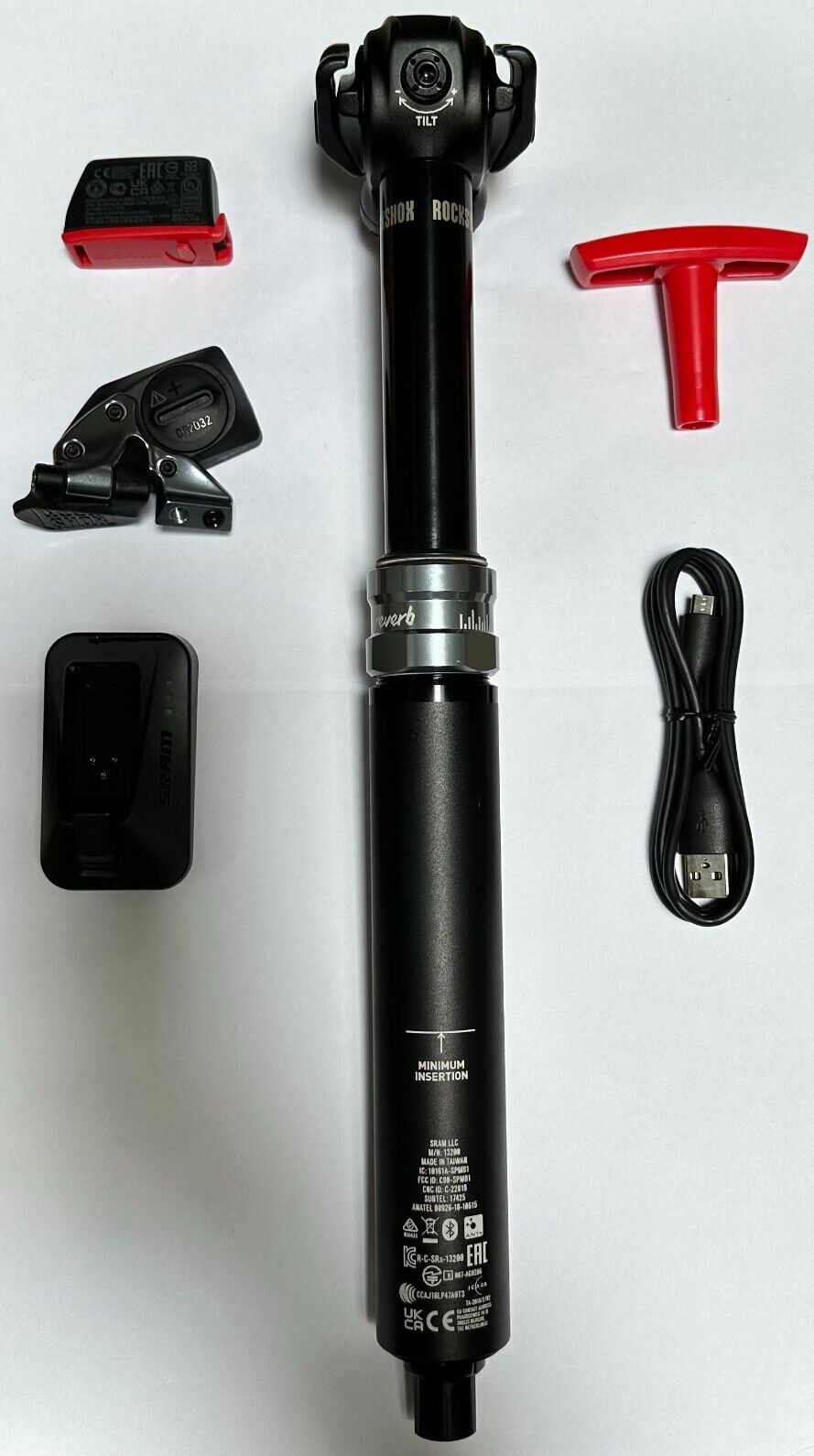 RockShox Reverb AXS Dropper Seatpost - 34.9mm, 100mm, Black