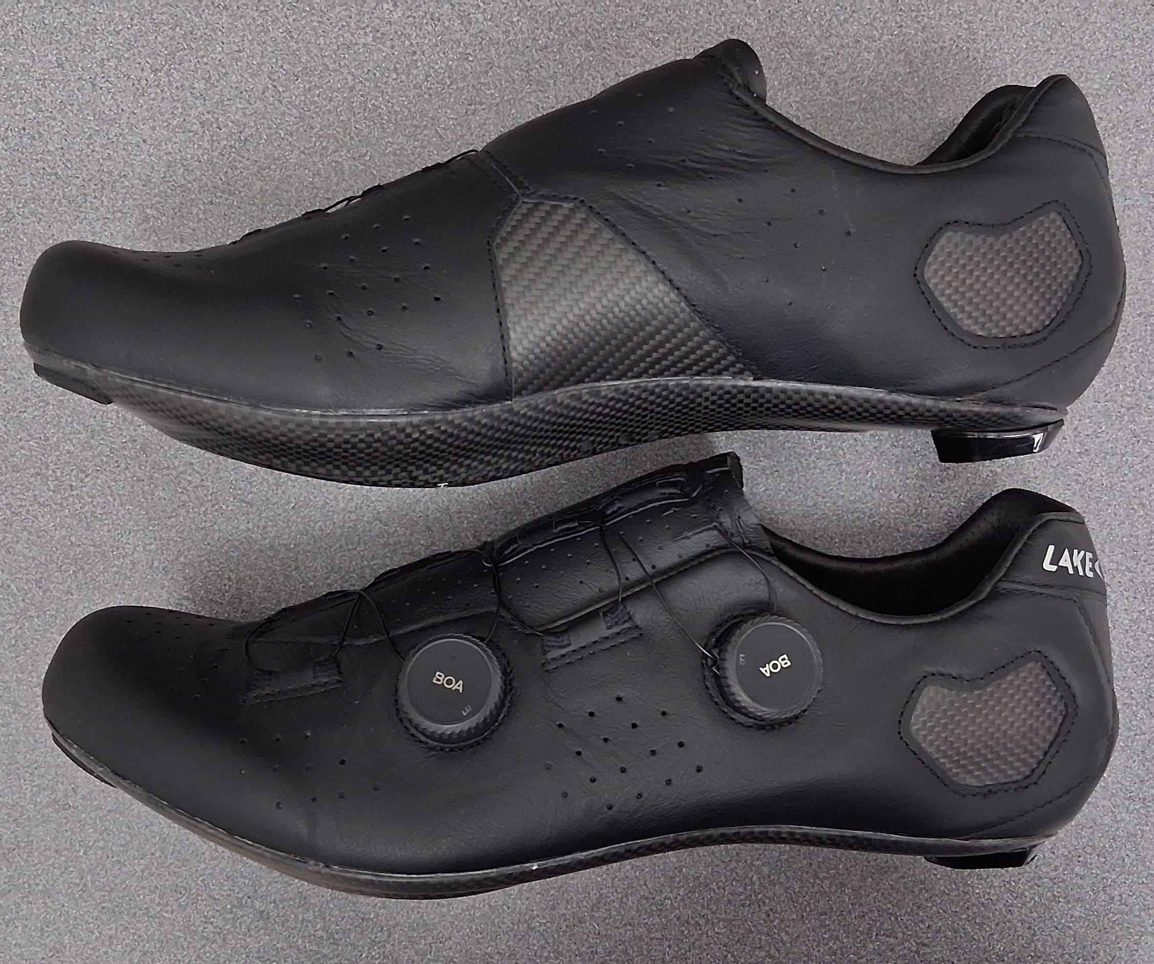Zapatos anchos para bicicleta de carretera Lake CX333-X para hombre - negros/plateados, opciones de tamaño disponibles - Imagen 17 de 24