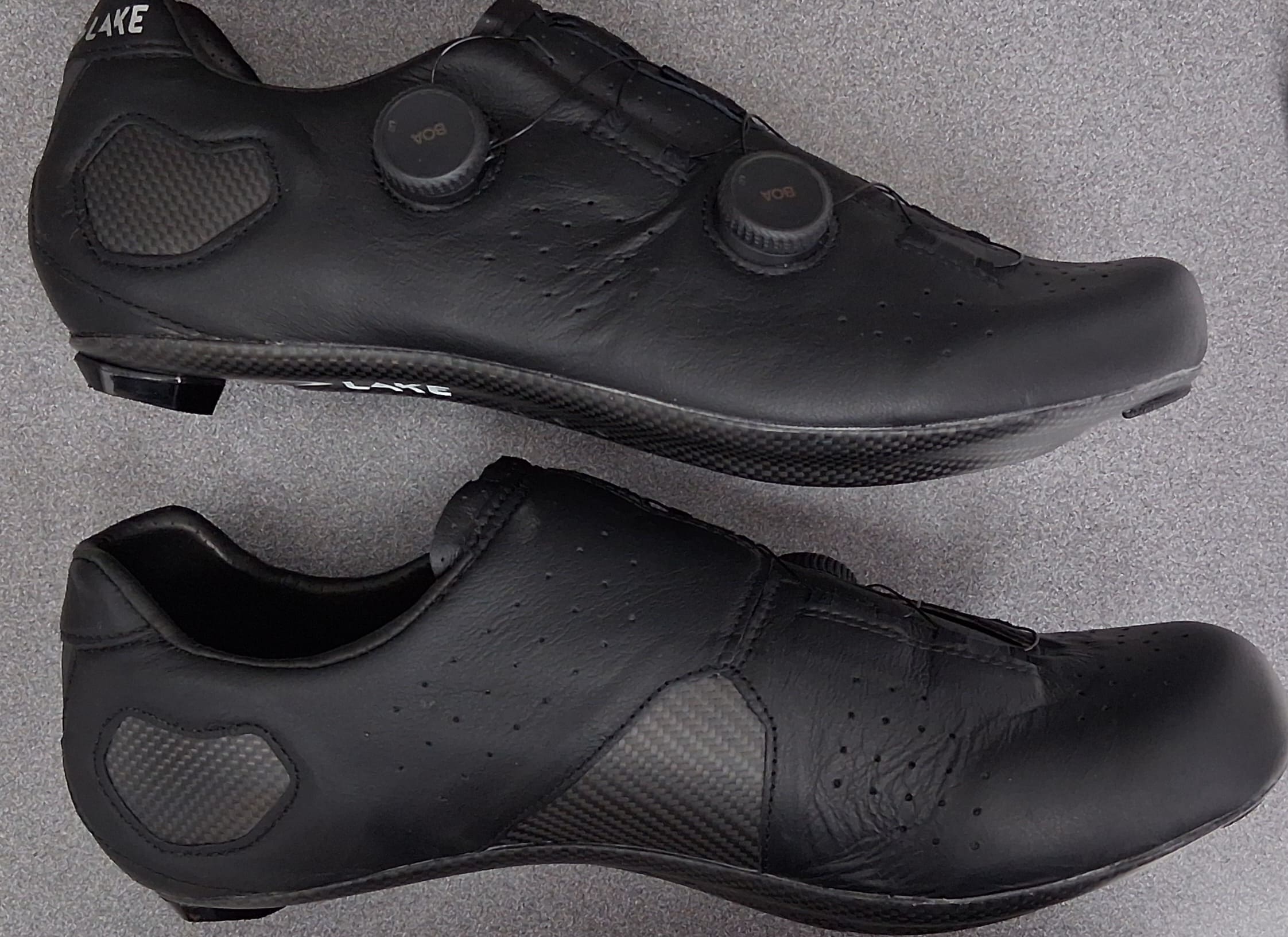 Zapatos anchos para bicicleta de carretera Lake CX333-X para hombre - negros/plateados, opciones de tamaño disponibles - Imagen 18 de 24
