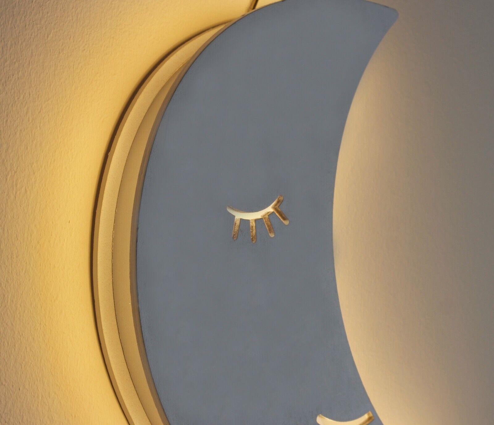 Kid's Night Light Lamp Balloon Moon Cloud Pink Blue Nursery Wooden Decor Home - Picture 34 of 45