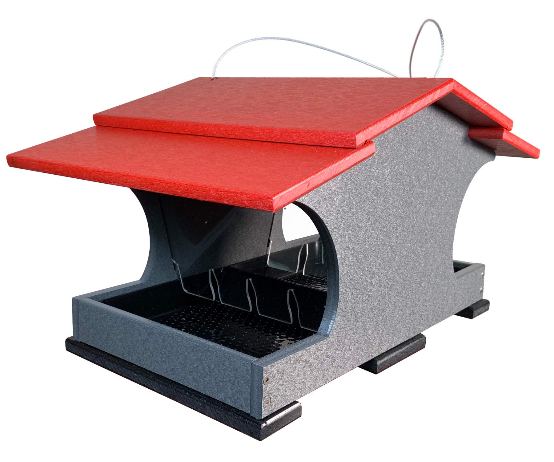 JCS Wildlife Large Poly Hopper Bird Feeder - Mounting Pole Bundles Available! - Picture 23 of 48