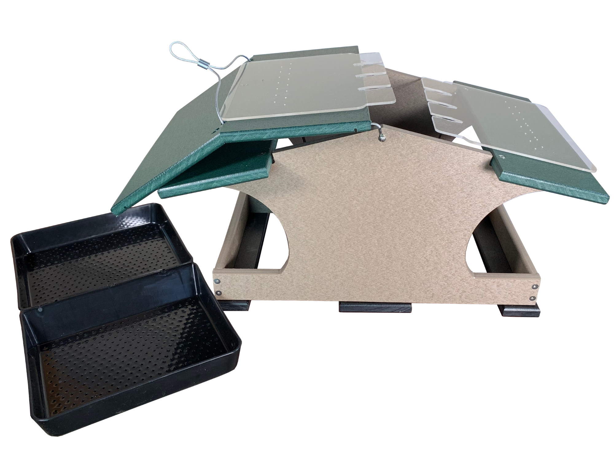 JCS Wildlife Large Poly Hopper Bird Feeder - Mounting Pole Bundles Available! - Picture 46 of 48