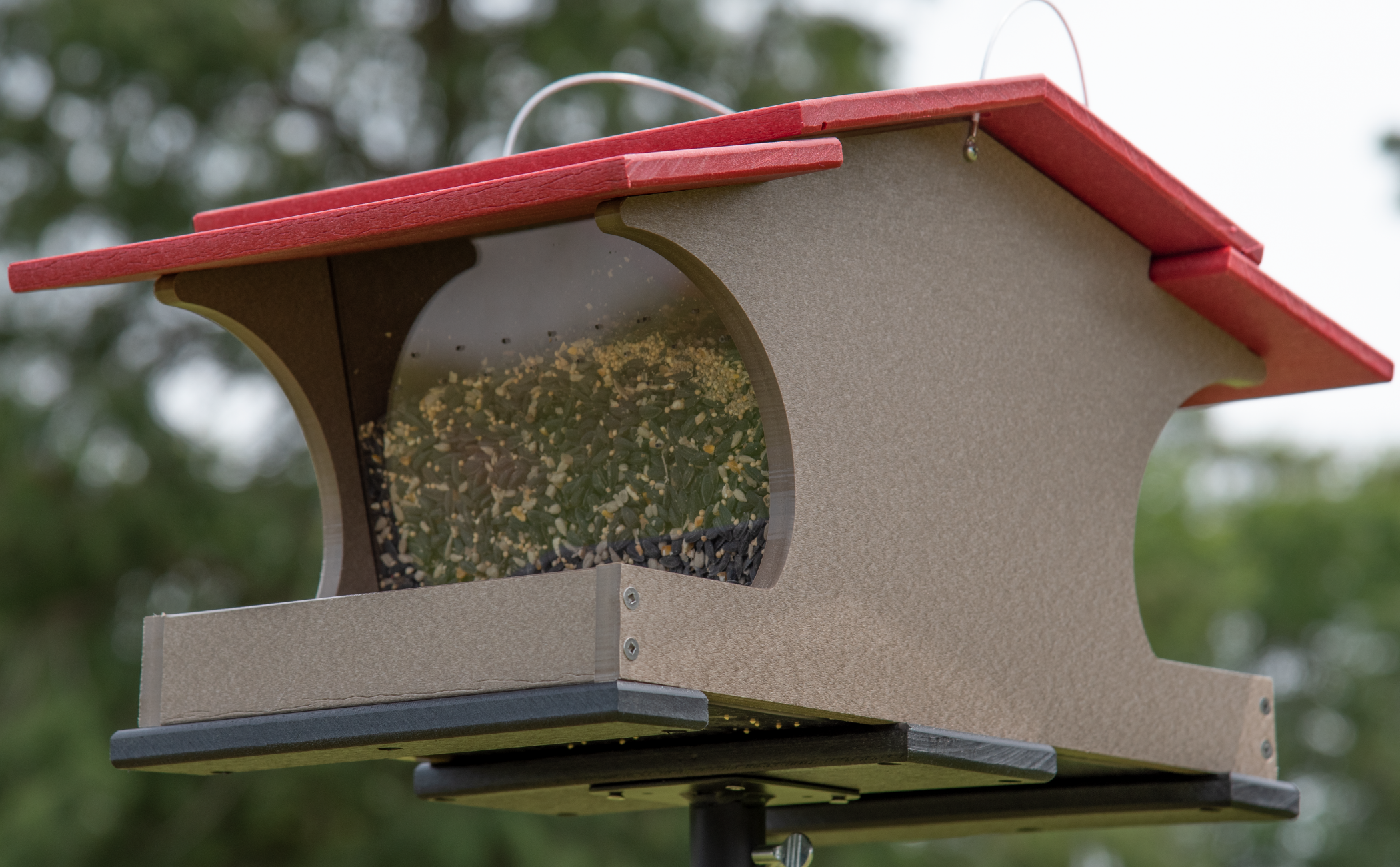 JCS Wildlife Large Poly Hopper Bird Feeder - Mounting Pole Bundles Available! - Picture 35 of 48