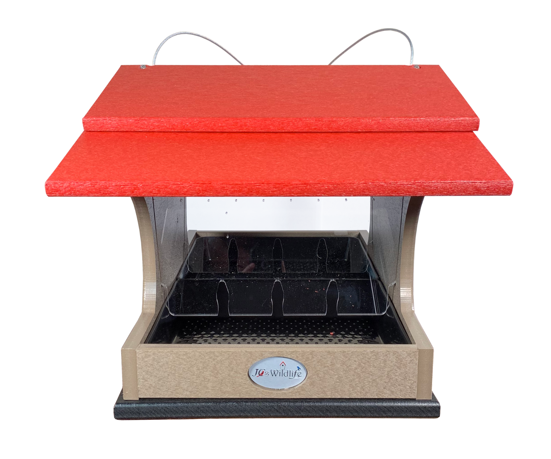 JCS Wildlife Large Poly Hopper Bird Feeder - Mounting Pole Bundles Available! - Picture 34 of 48