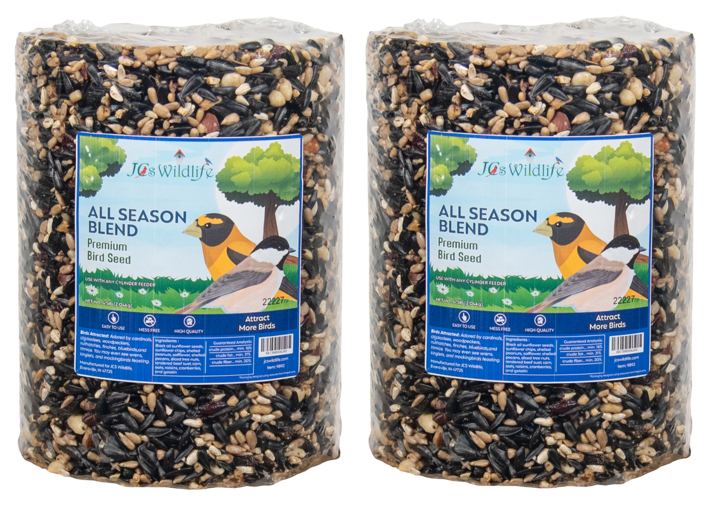 JCS Wildlife All Season Blend Premium Bird Seed Large Cylinder, 4.5 lb - Bild 11 von 28