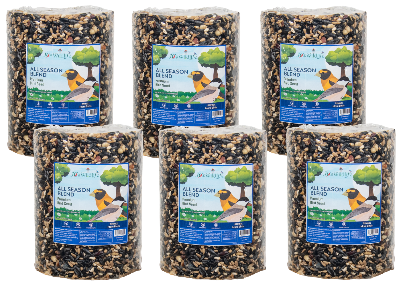JCS Wildlife All Season Blend Premium Bird Seed Large Cylinder, 4.5 lb - Bild 23 von 28