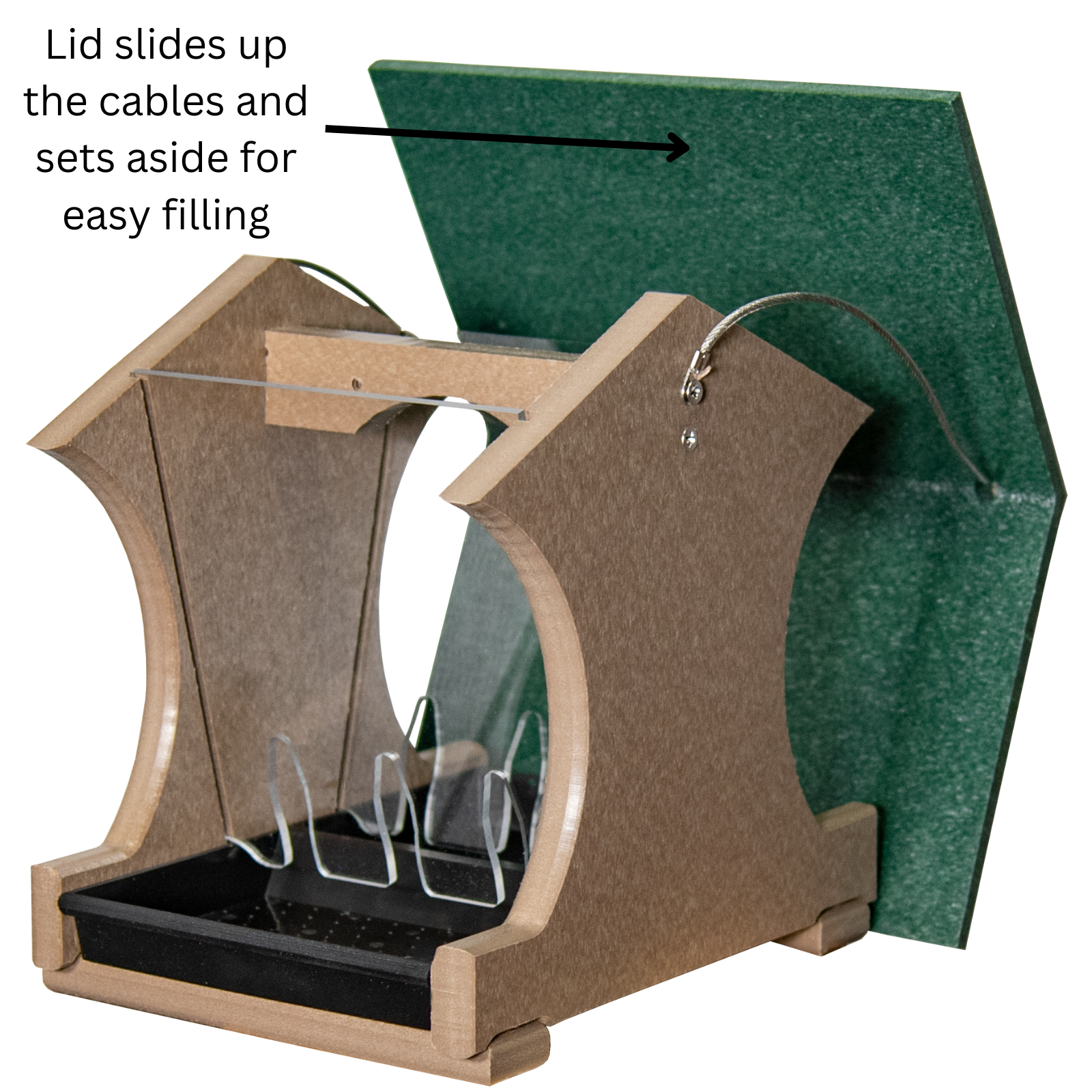 JCs Wildlife Small Hopper Bird Feeder (Pink and Gray w/Breast Cancer Ribbon) - Picture 28 of 29