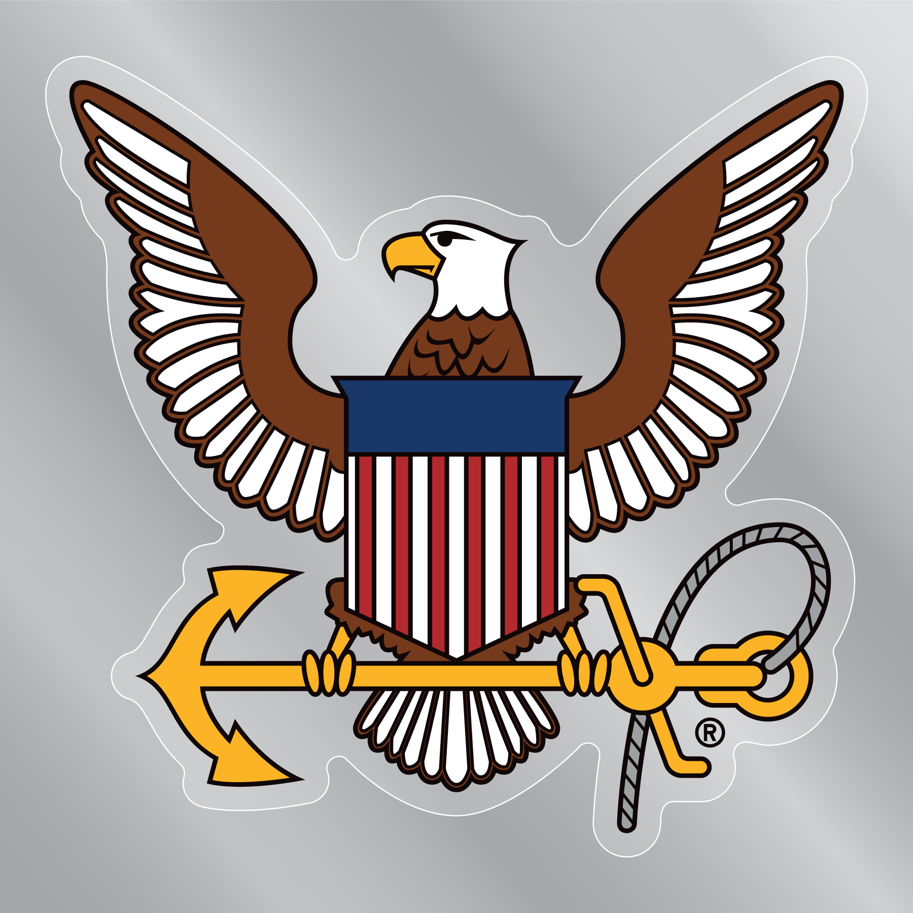 Navy Logo Front Static Cling | eBay