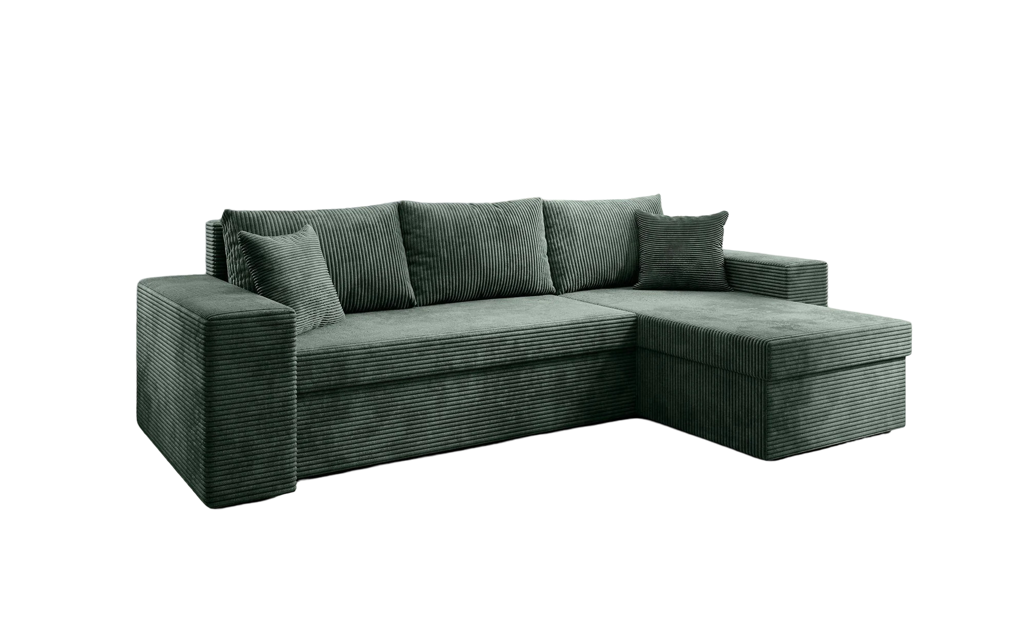 Sofa Palermo Cord Stauraum Schlaffunktion Couch Ecksofa Klappsofa Schlafsofa - Bild 11 von 18