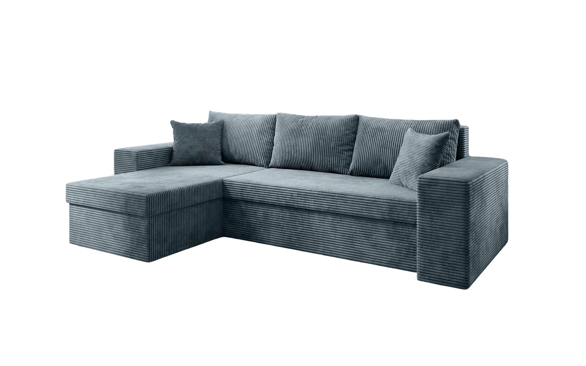 Sofa Palermo Cord Stauraum Schlaffunktion Couch Ecksofa Klappsofa Schlafsofa - Bild 17 von 18