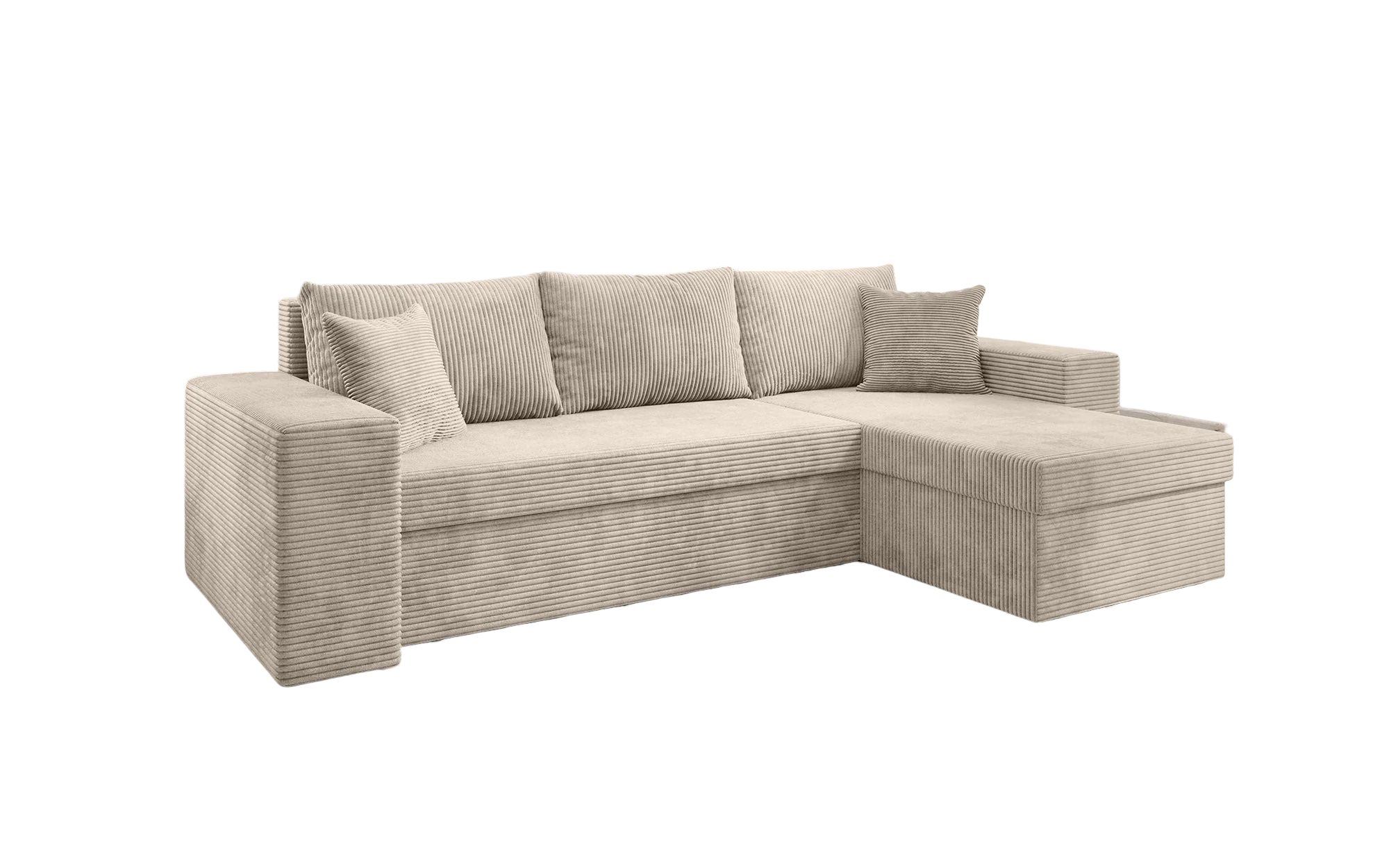 Sofa Palermo Cord Stauraum Schlaffunktion Couch Ecksofa Klappsofa Schlafsofa - Bild 5 von 18