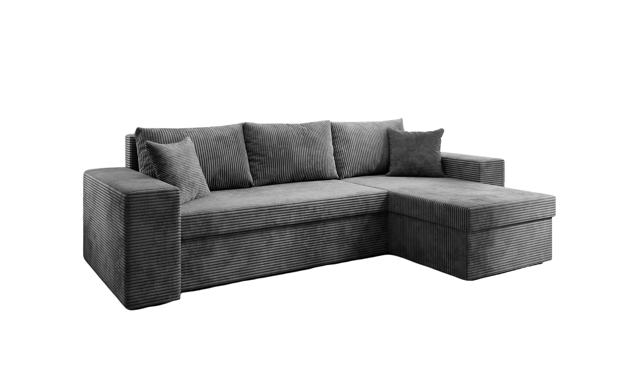 Sofa Palermo Cord Stauraum Schlaffunktion Couch Ecksofa Klappsofa Schlafsofa - Bild 9 von 18