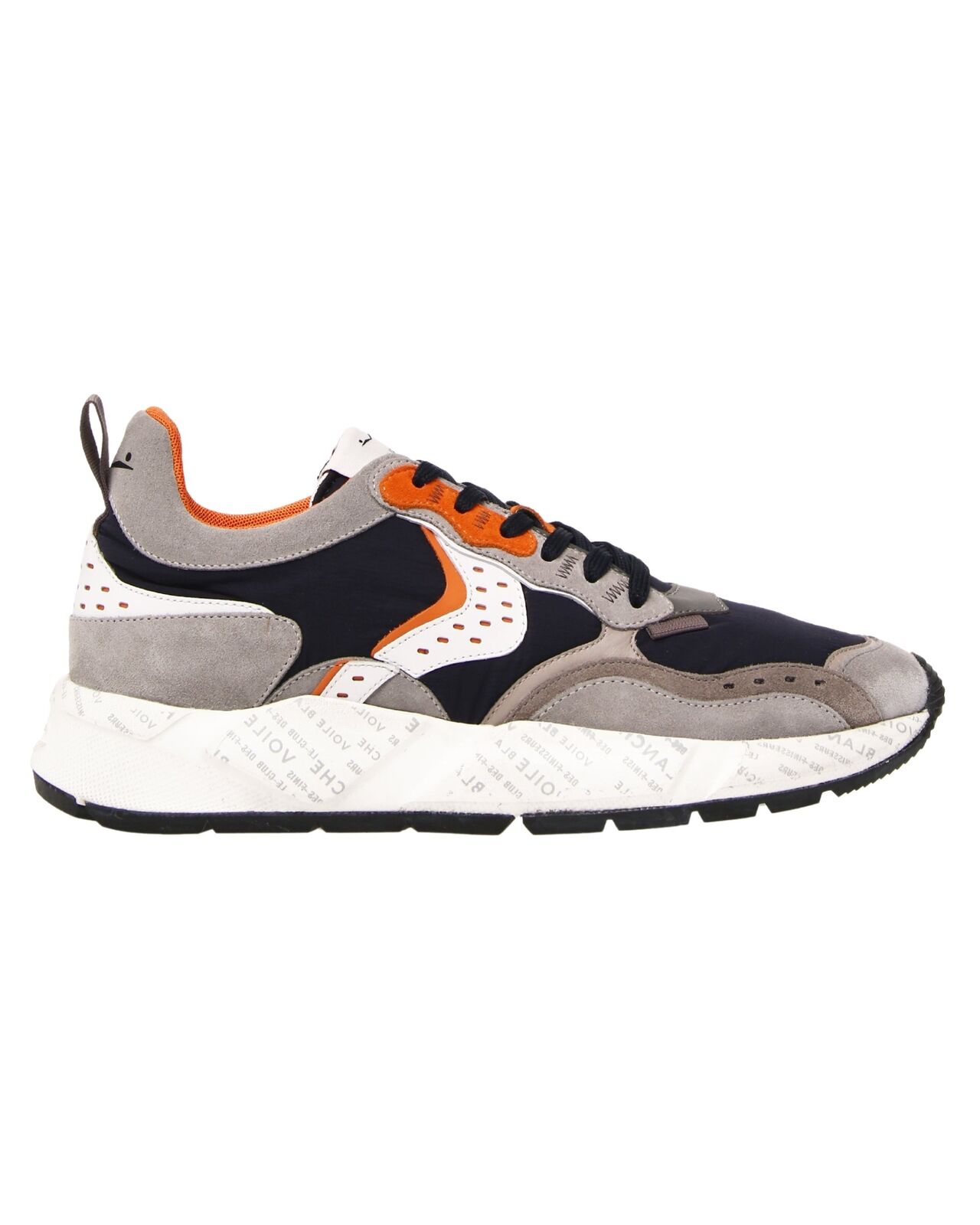 Scarpe VOILE BLANCHE CLUB18 Uomo Sneakers in pelle Grigio Blu - Picture 6 of 25