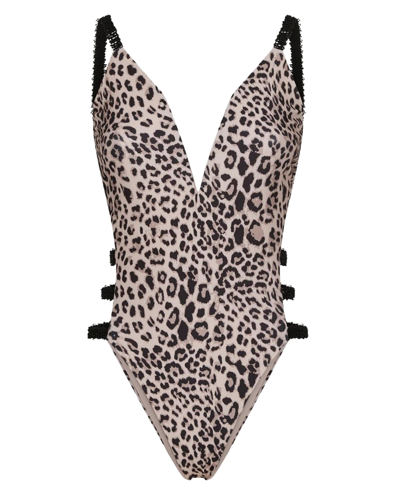 Costume intero MeFui MF23-0513 Donna design 'scrub' Marroncino Nero - Picture 4 of 9