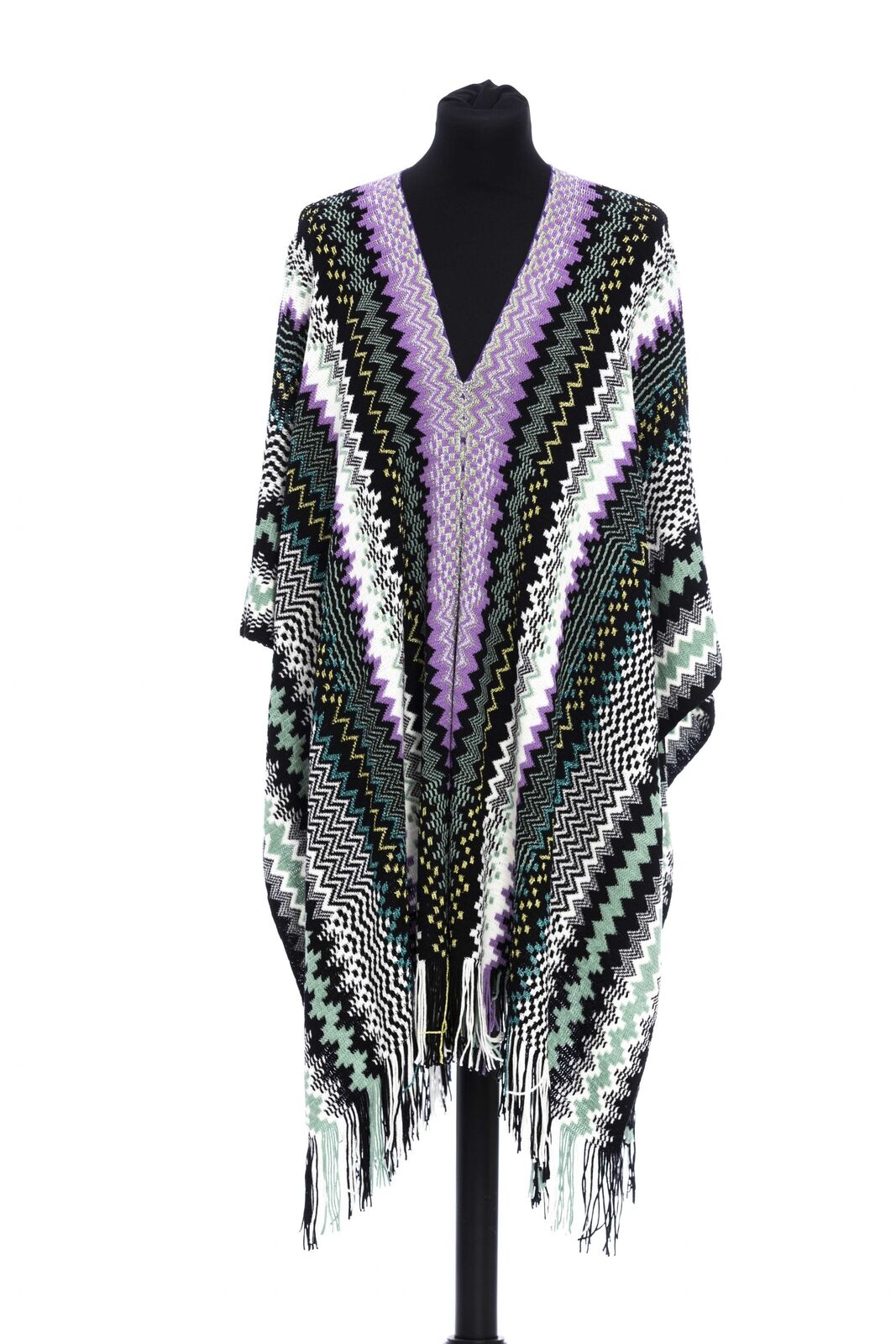 Poncho Mantella Missoni PXKFW1D8069 Donna Uomo Misto Lana - Picture 5 of 12