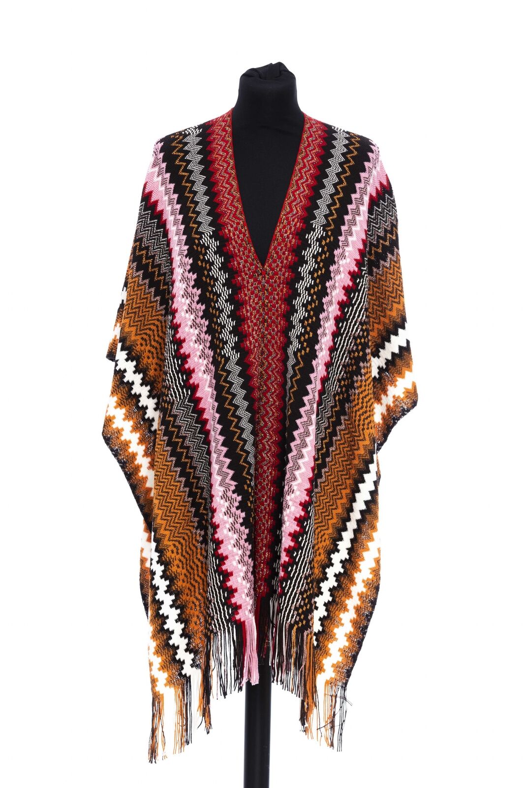 Poncho Mantella Missoni PXKFW1D8069 Donna Uomo Misto Lana - Picture 9 of 12