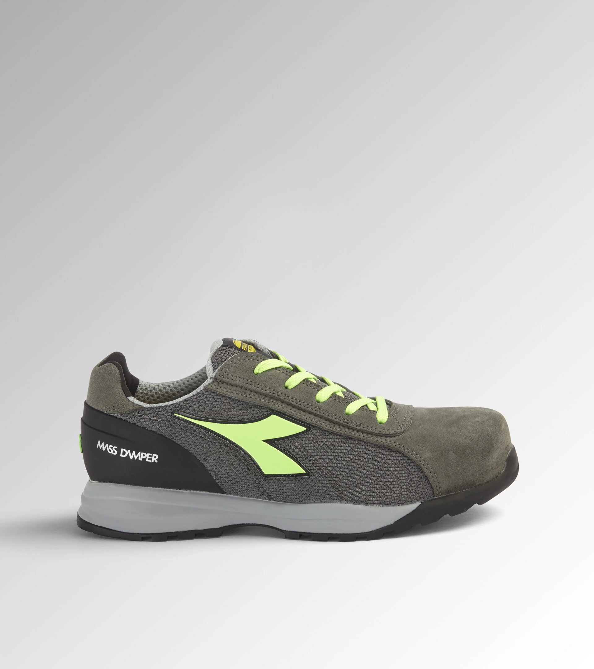 Utility Diadora Work Shoe Glove Mds Text Low S1P Hro Src Gray Green