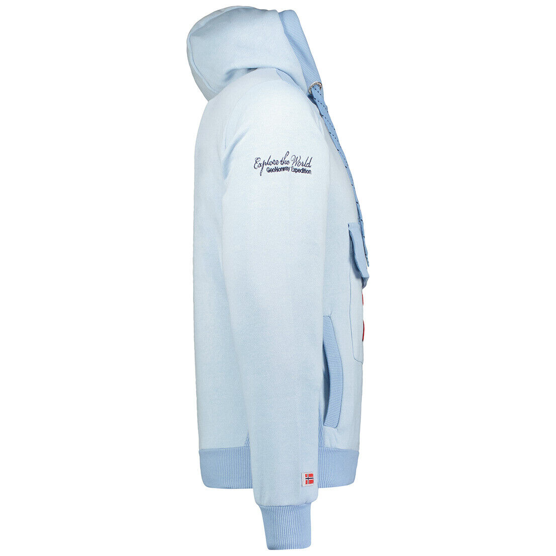 Felpa GEOGRAPHICAL NORWAY GymClass Uomo Men tascone half Zip Anapurna cappuccio - Foto 15 di 45