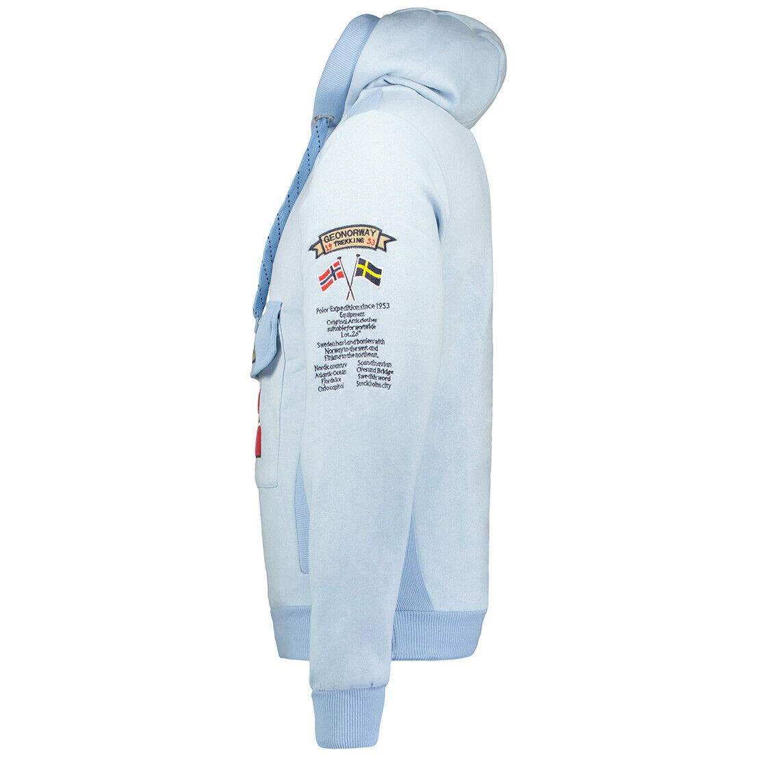 Felpa GEOGRAPHICAL NORWAY GymClass Uomo Men tascone half Zip Anapurna cappuccio - Foto 14 di 45
