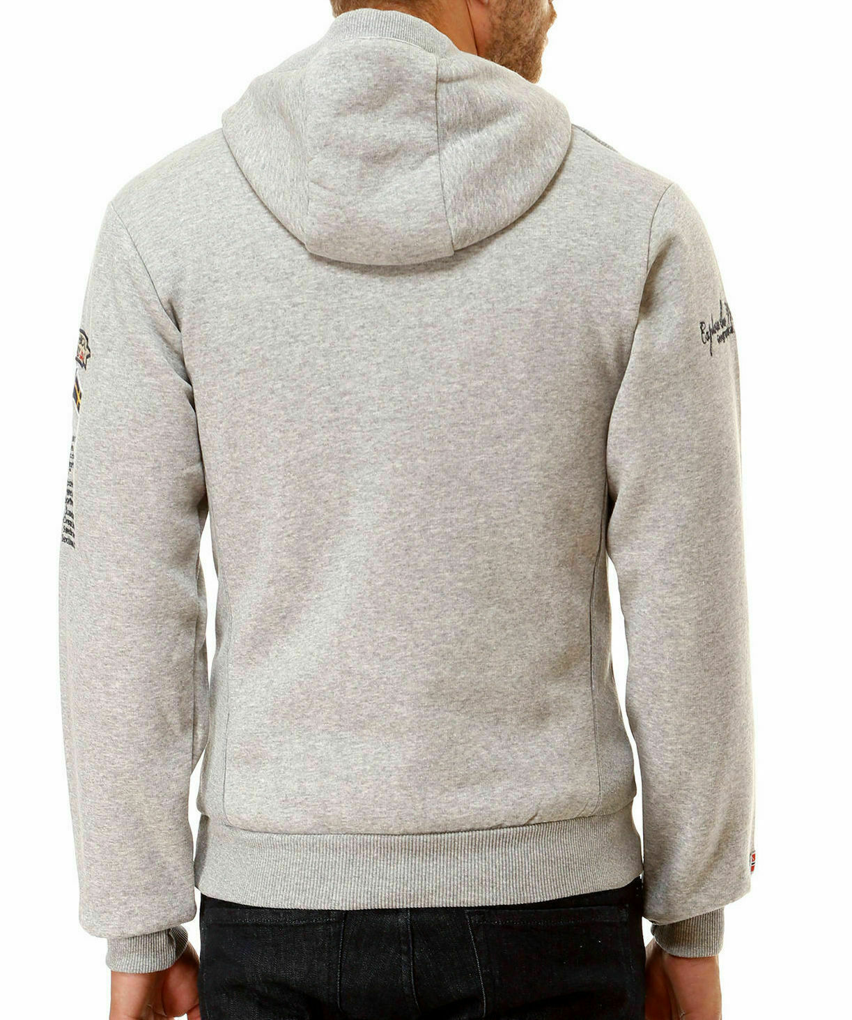 Felpa GEOGRAPHICAL NORWAY GymClass Uomo Men tascone half Zip Anapurna cappuccio - Foto 35 di 45